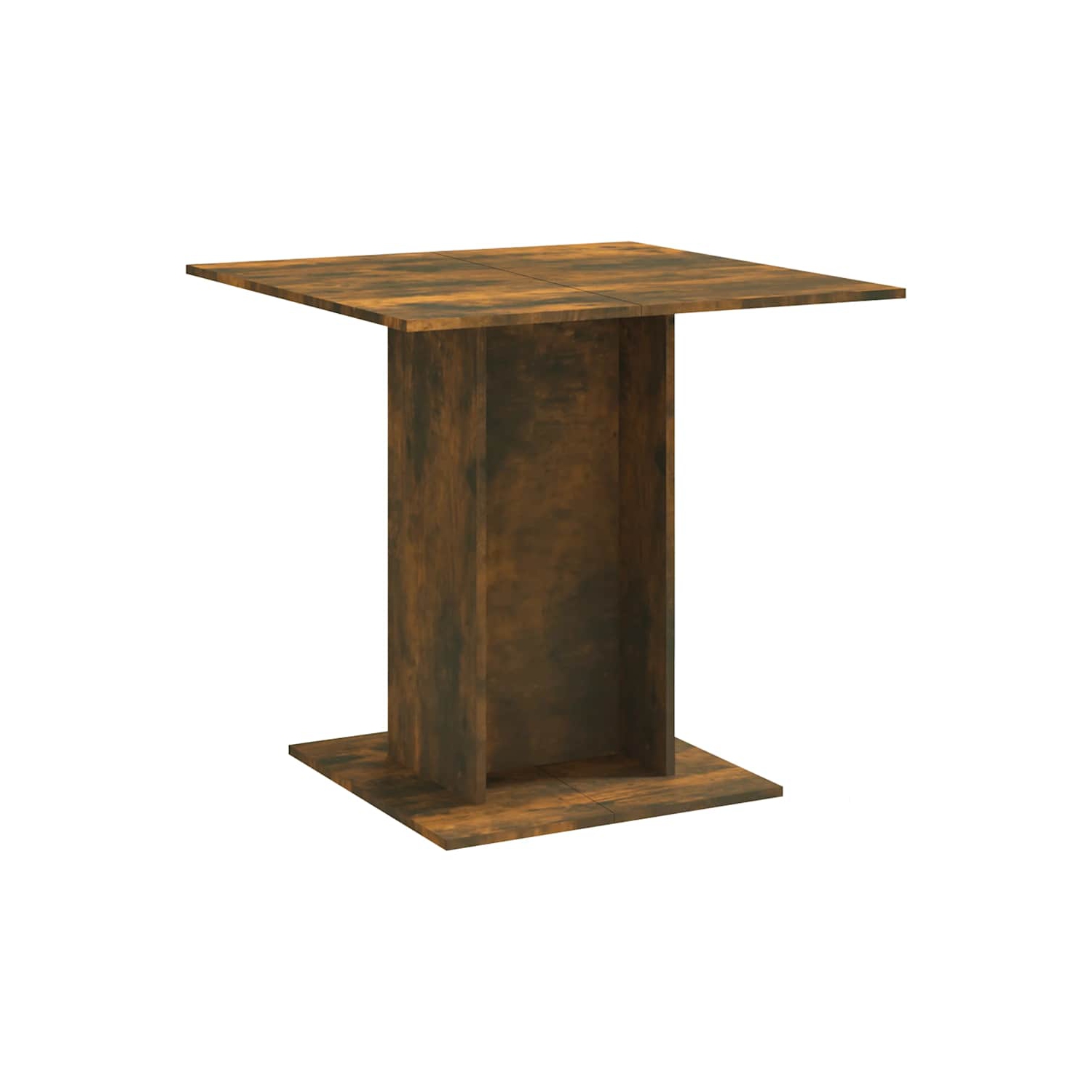 vidaXL Dining Table Smoked Oak 80x80x75 cm Engineered Wood