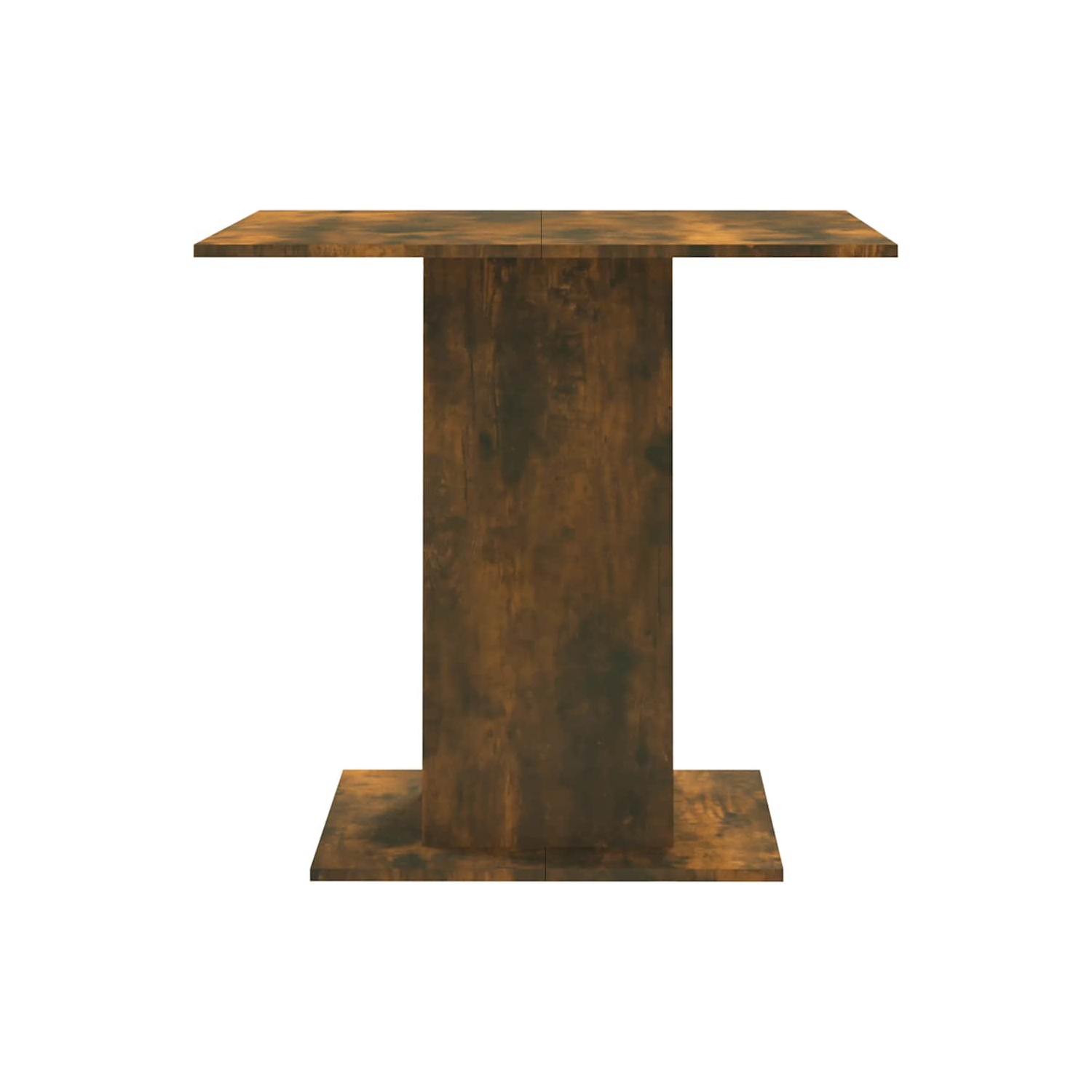 vidaXL Dining Table Smoked Oak 80x80x75 cm Engineered Wood