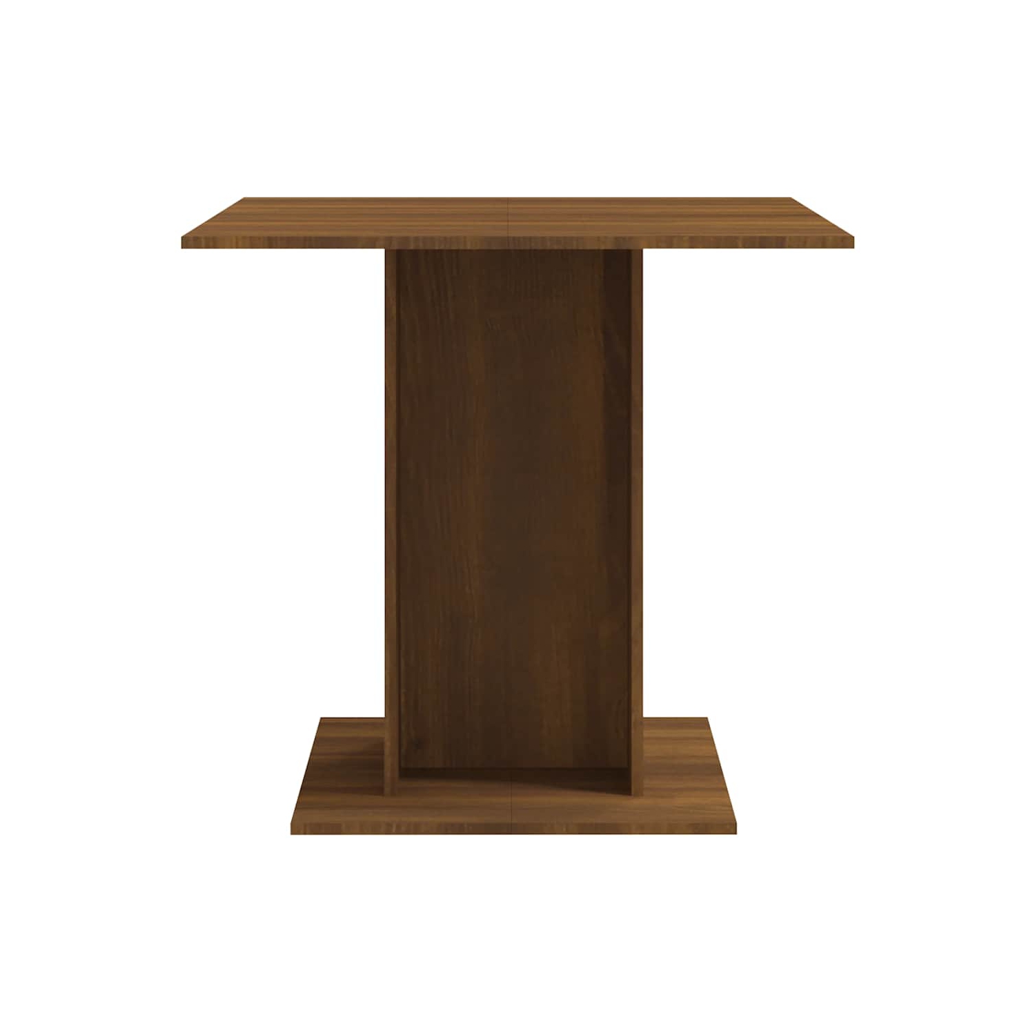 vidaXL Dining Table Brown Oak 80x80x75 cm Engineered Wood