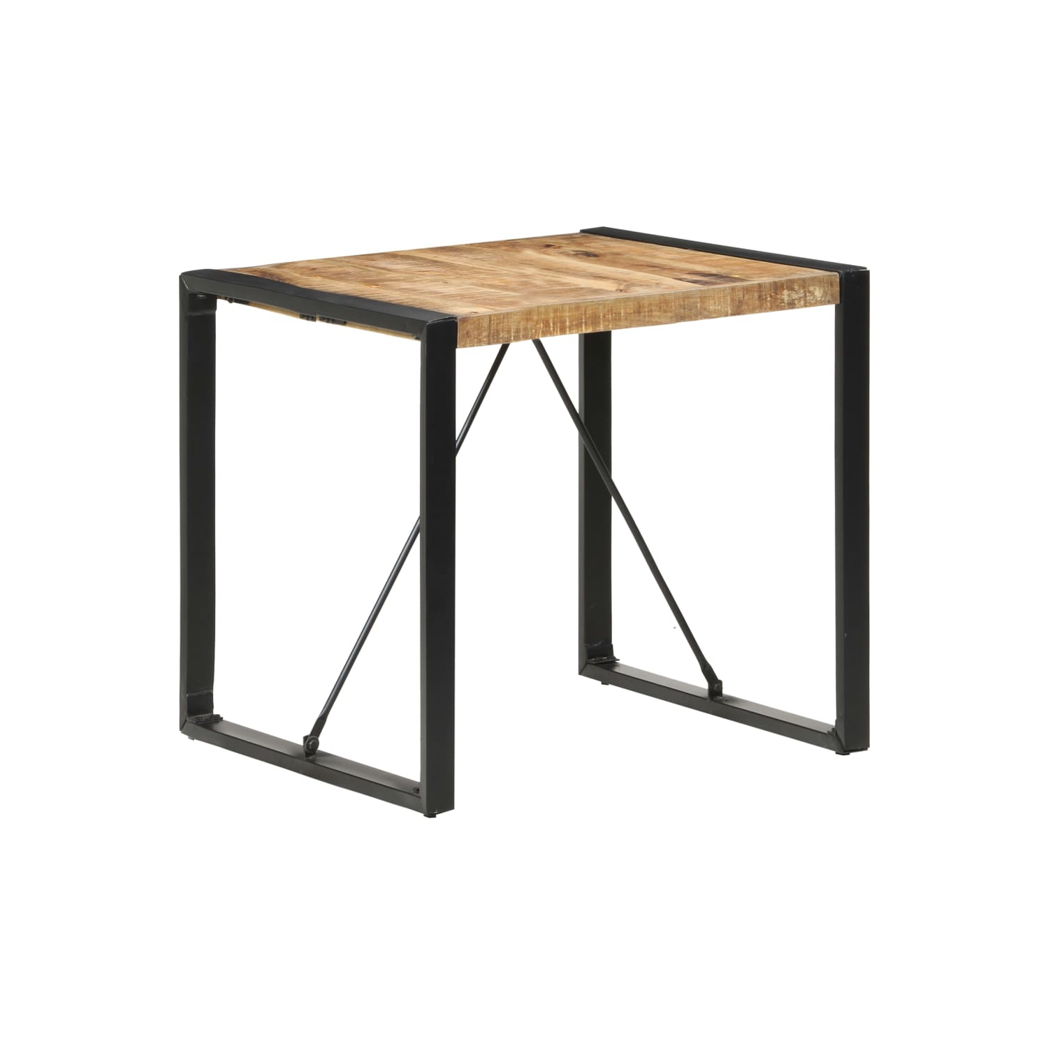 Table à dîner vidaXL 80 x 80 x 75&nbsp;cm bois de manguier brut