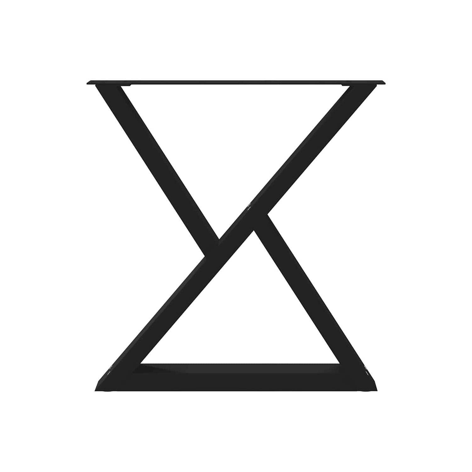 Pieds de table vidaXL 2 pièces Noir 80 x cm Acier