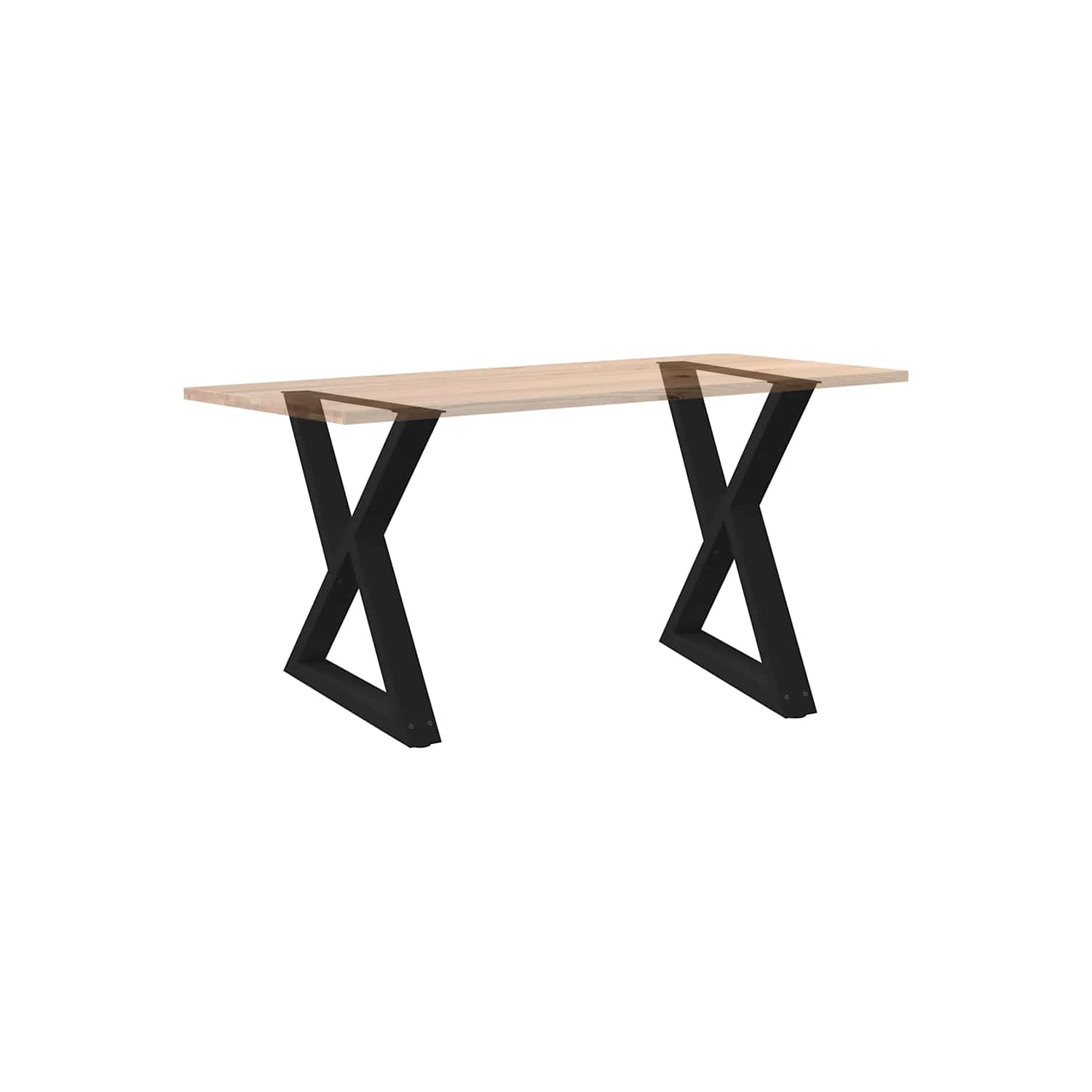 Pieds de table vidaXL 2 pièces Noir 80 x cm Acier