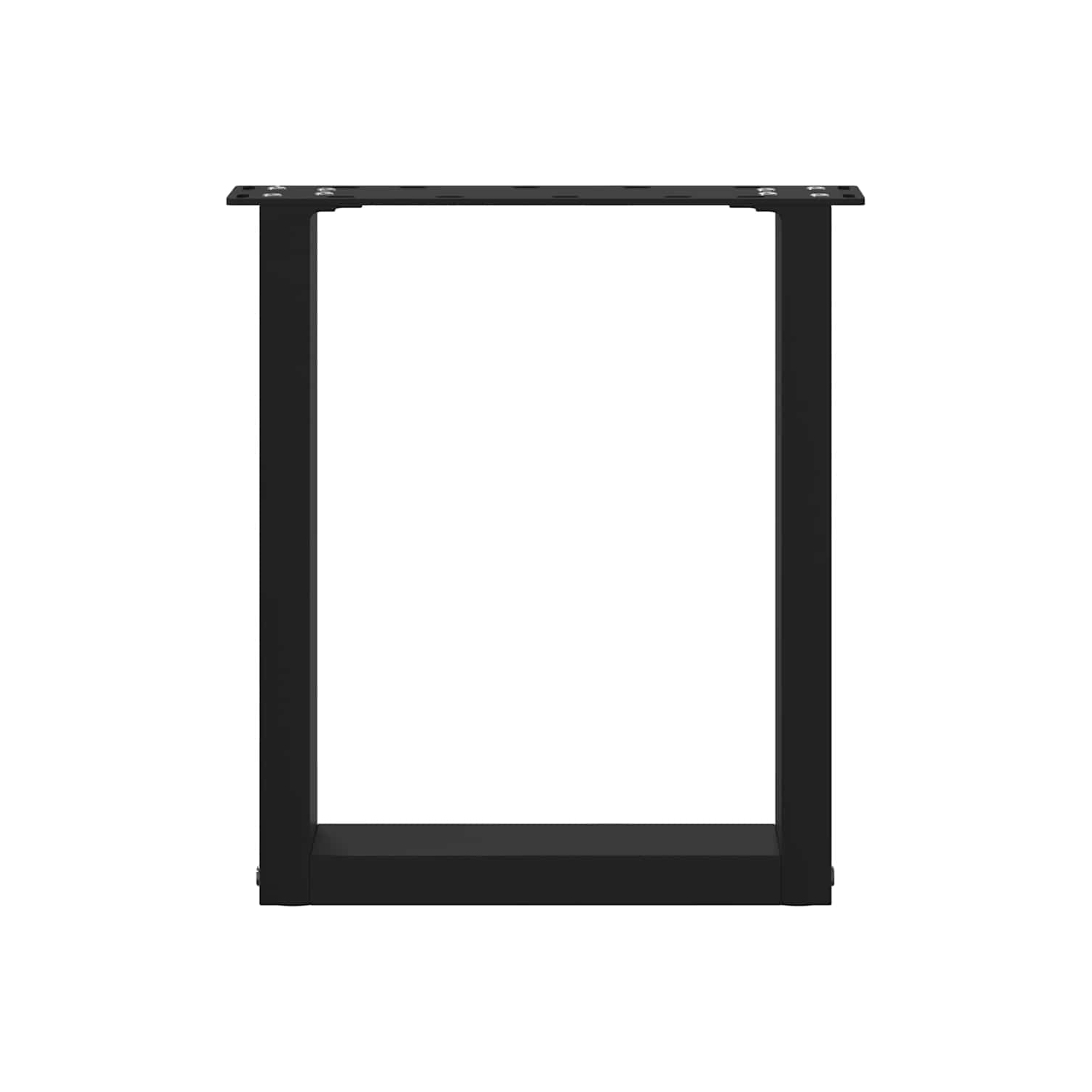 vidaXL Coffee Table Legs U-Shaped 2 pcs Black 28x(42-43) cm Steel