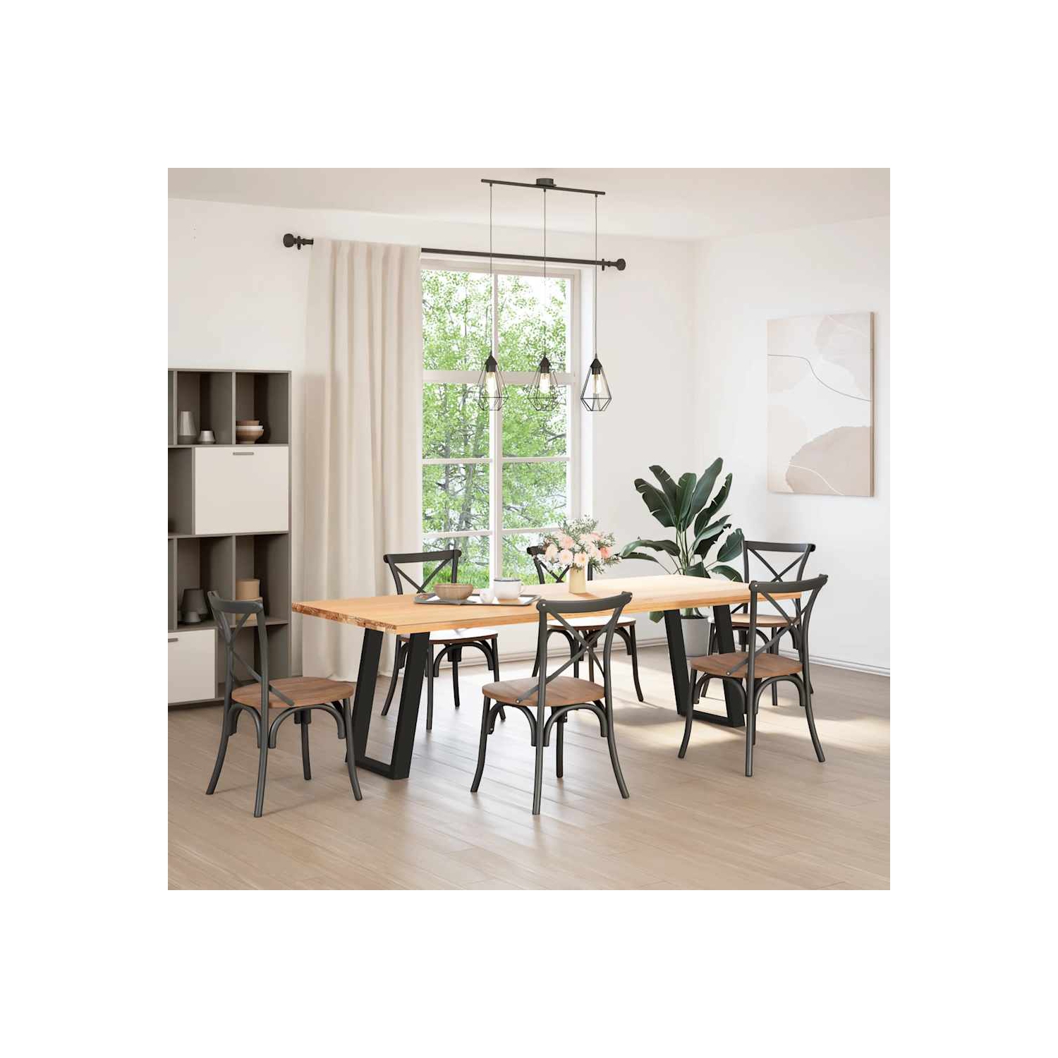 vidaXL Dining Table Legs U-Shaped 2 pcs Black 60x(72-73) cm Steel