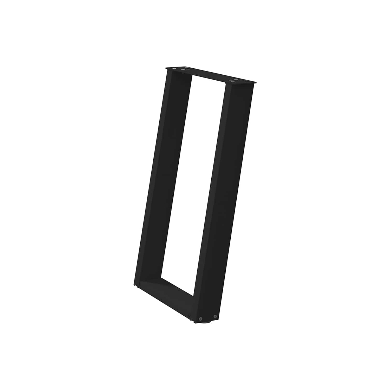 vidaXL Dining Table Legs U-Shaped 2 pcs Black 60x(72-73) cm Steel