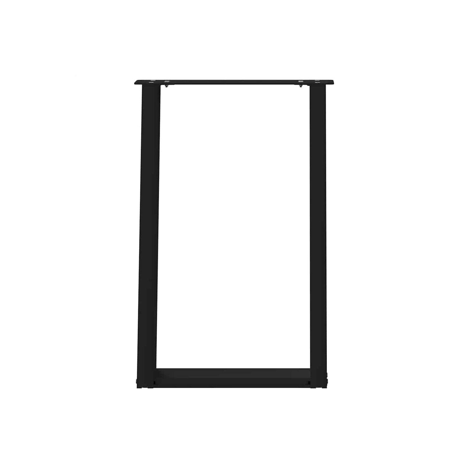 vidaXL Dining Table Legs U-Shaped 2 pcs Black 60x(72-73) cm Steel