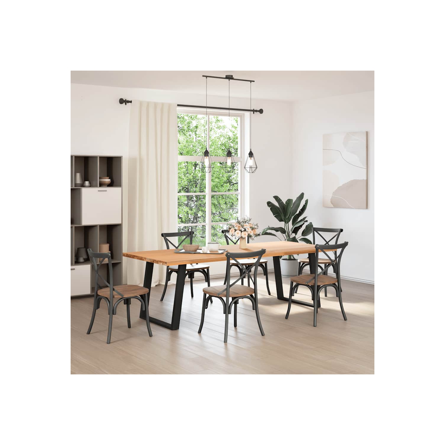 vidaXL Dining Table Legs U-Shaped 2 pcs Black 70x(72-73) cm Steel