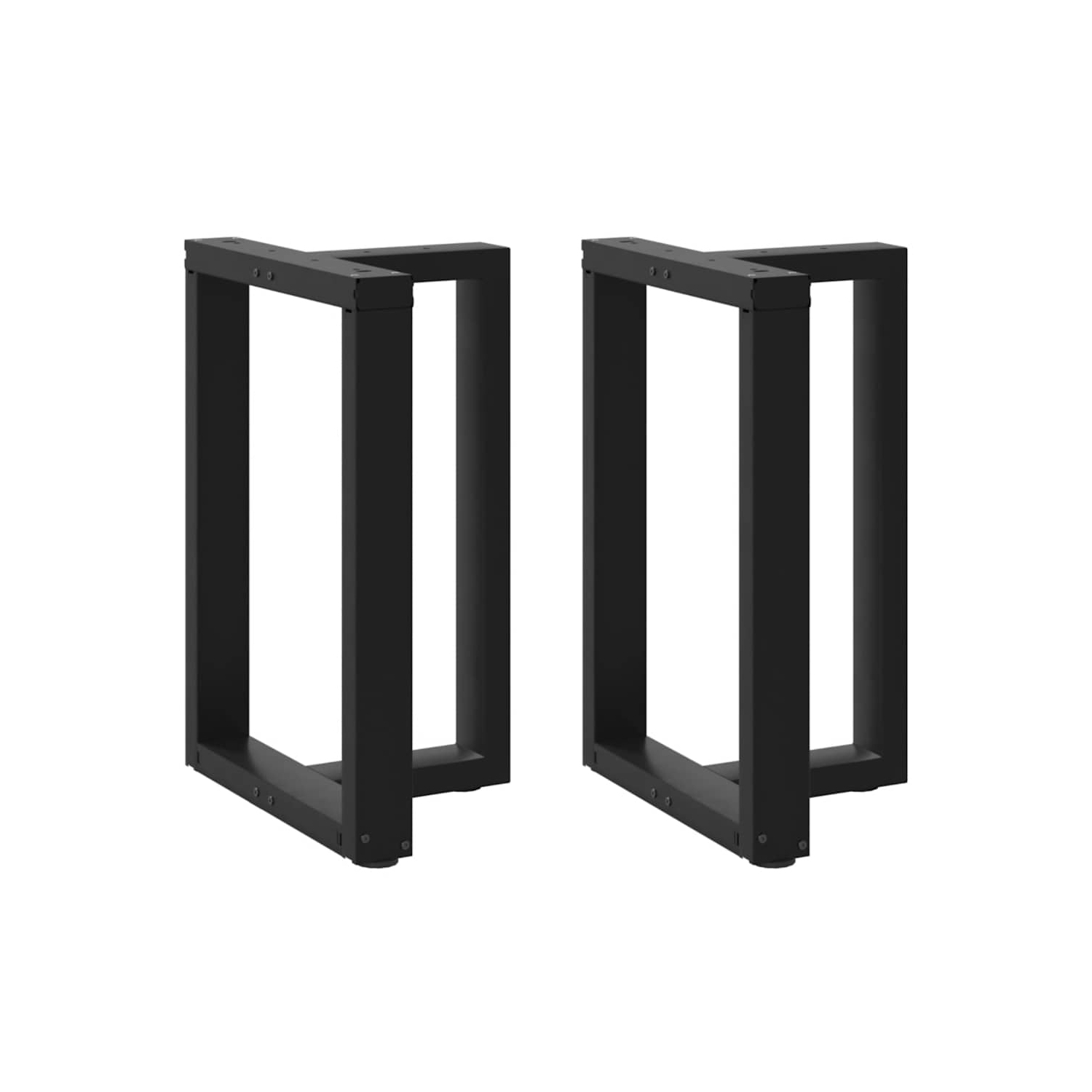 vidaXL Dining Table Legs T-Shaped&nbsp;2 pcs Black 60x35x(72-73) cm Steel