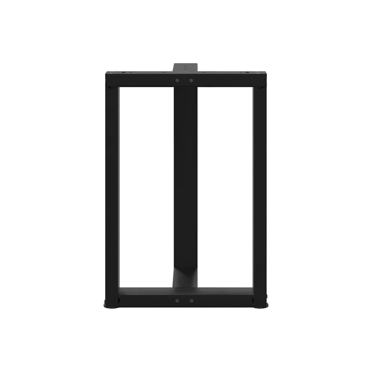 vidaXL Dining Table Legs T-Shaped 2 pcs Black 60x35x(72-73) cm Steel