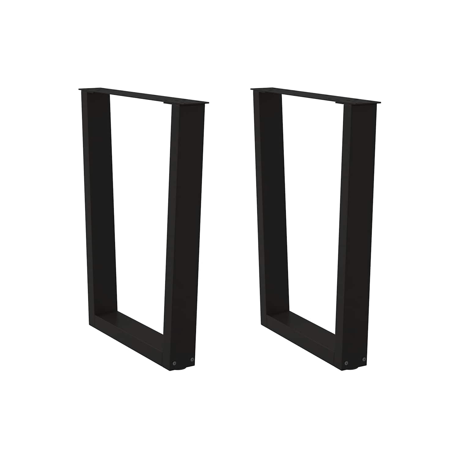 vidaXL Dining Table Legs V-Shape 2 pcs Black 60x(72-73.3) cm Steel