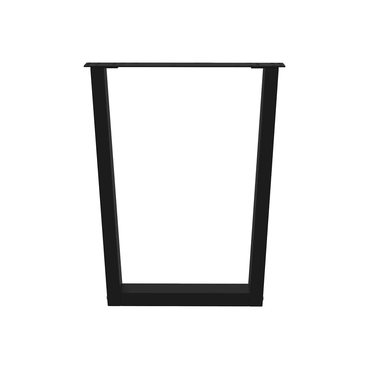 vidaXL Dining Table Legs V-Shape 2 pcs Black 60x(72-73.3) cm Steel