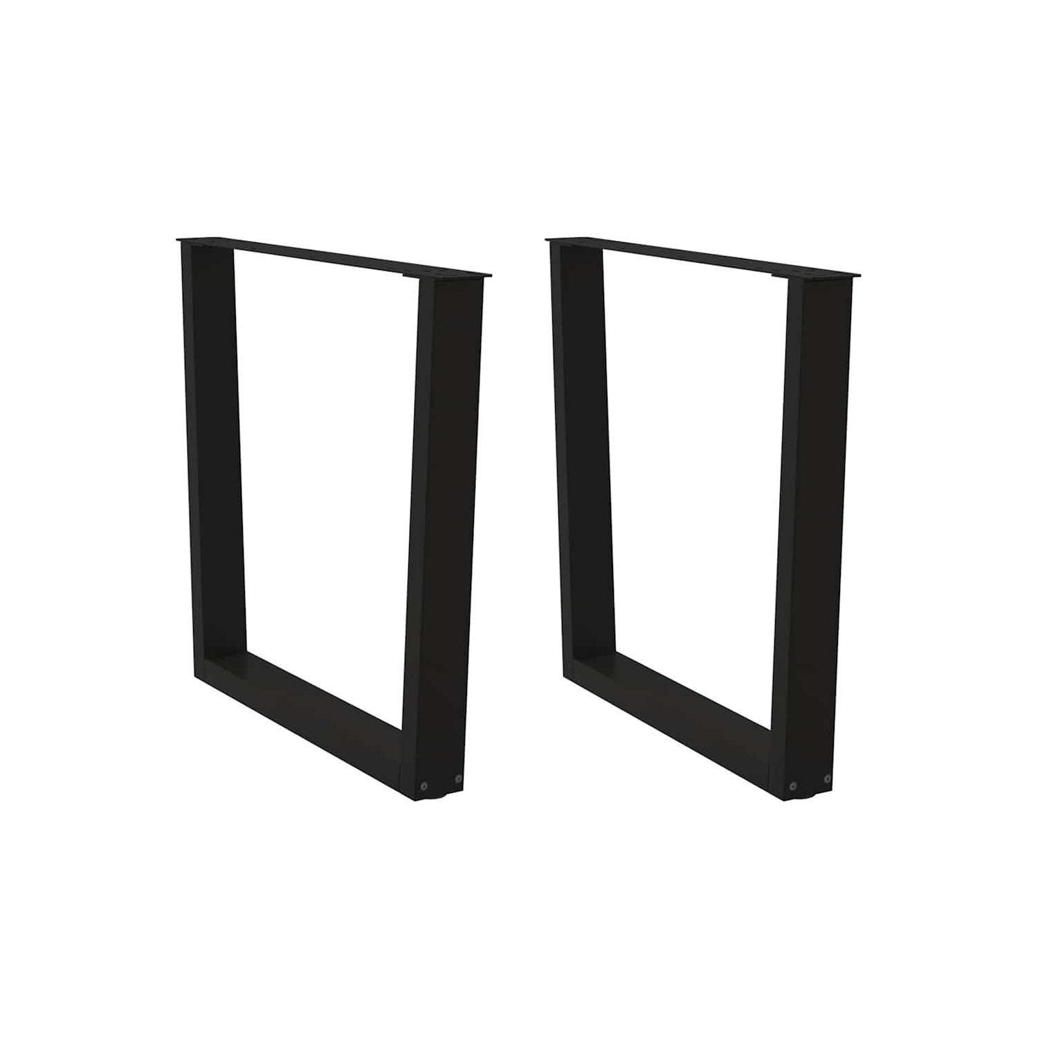 vidaXL Dining Table Legs V-Shape 2 pcs Black 80x(72-73.3) cm Steel