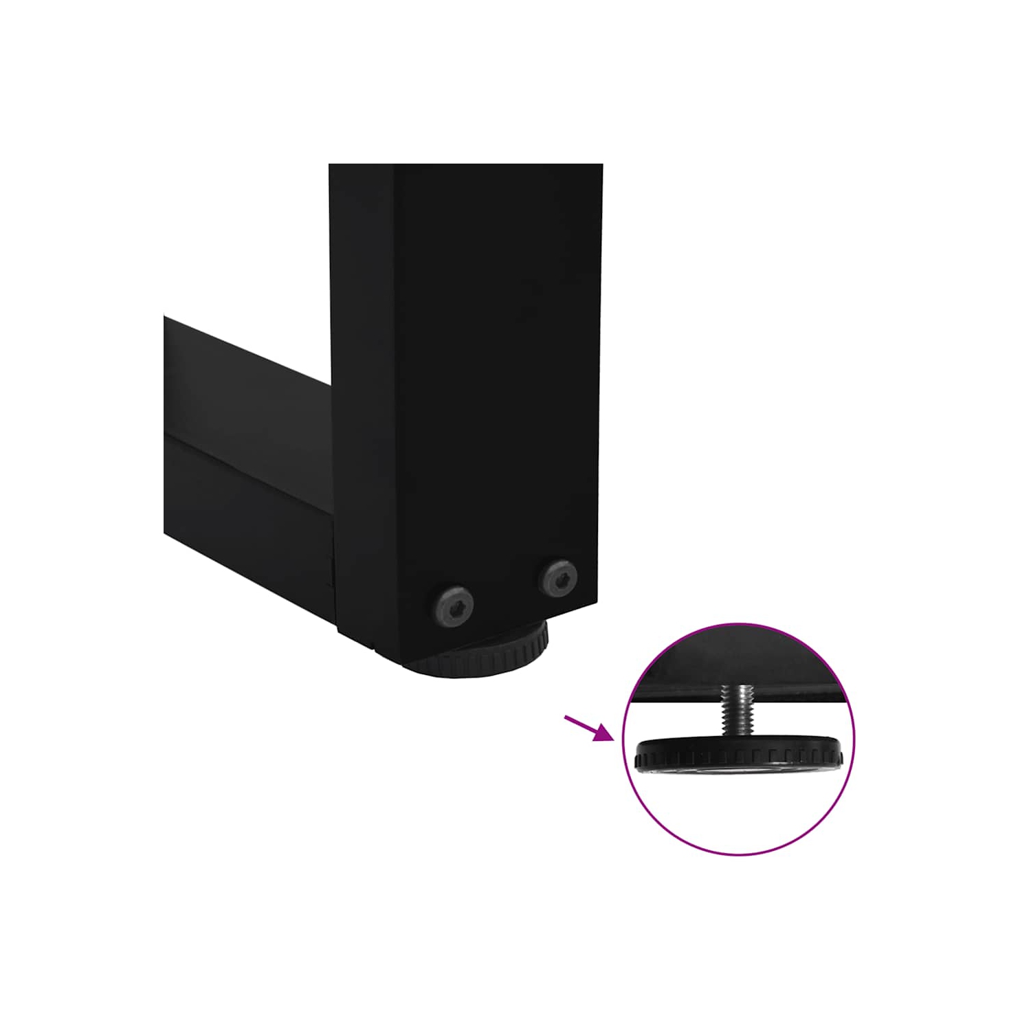 vidaXL Dining Table Legs V-Shape 2 pcs Black 80x(72-73.3) cm Steel