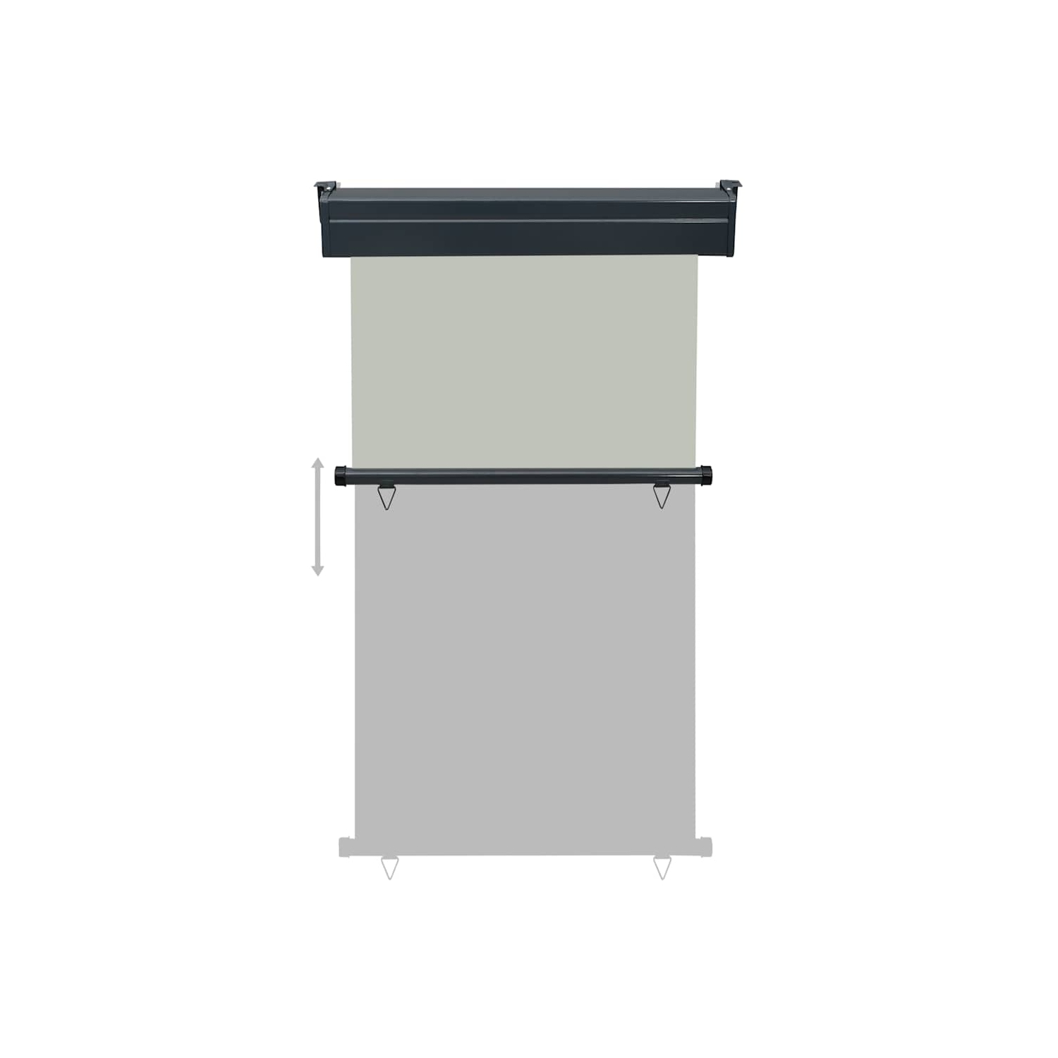 Auvent latéral pour balcon vidaXL 105 po 250 cm gris