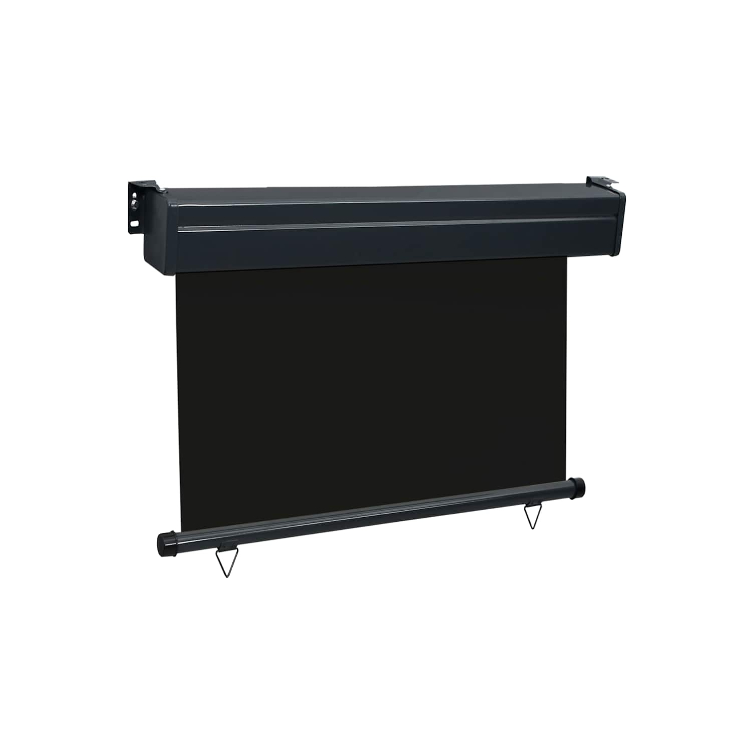 vidaXL Balcony Side Awning 105x250 cm Black