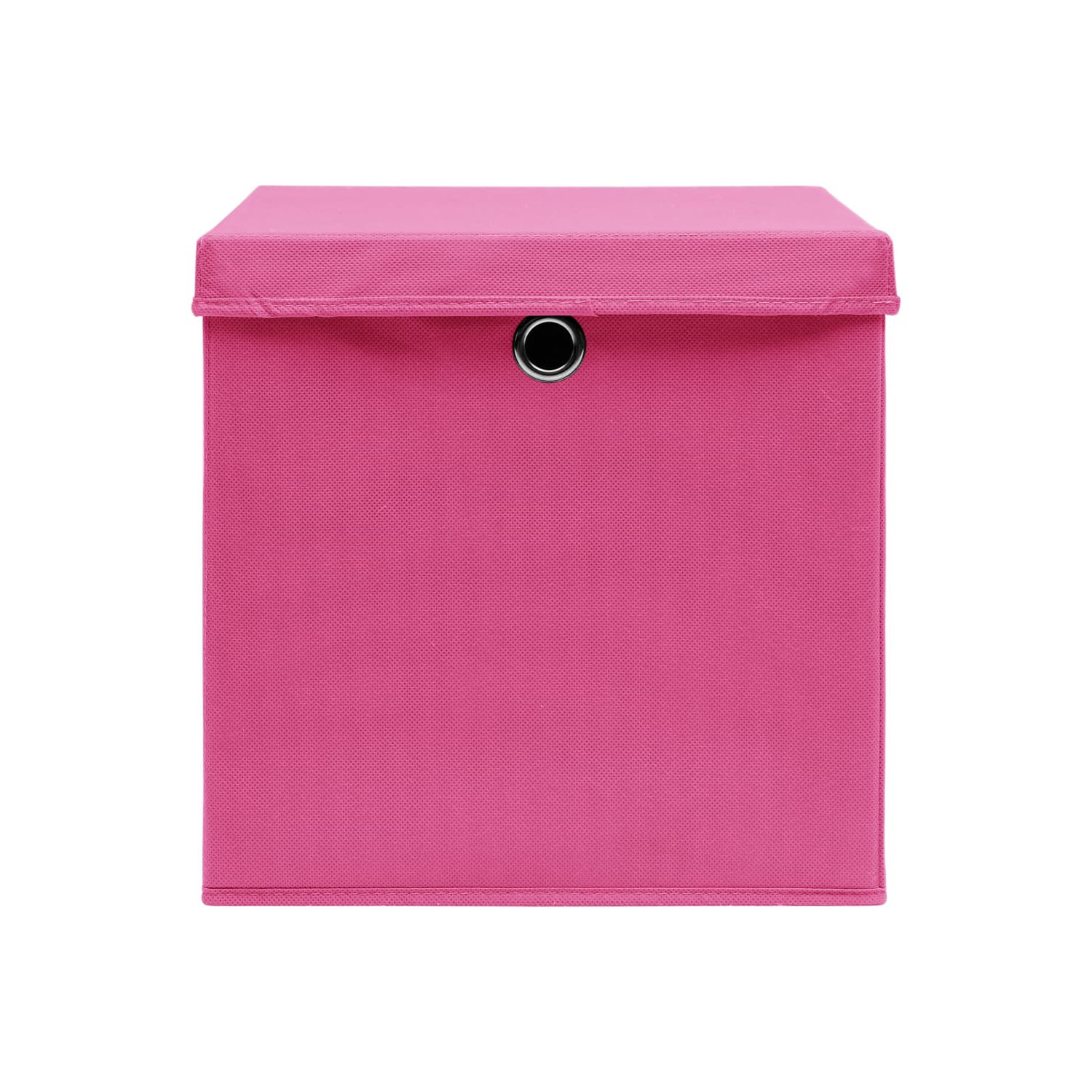 vidaXL Storage Boxes with Lids 4 pcs Pink 32x32x32 cm Fabric