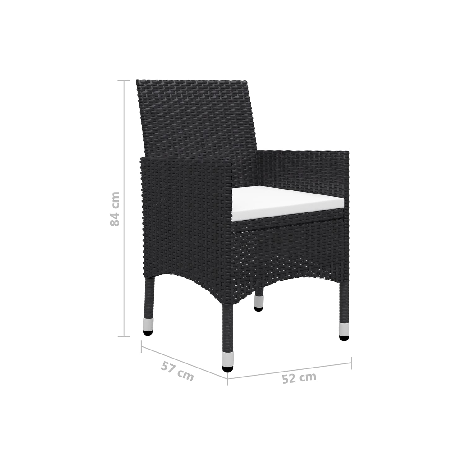 Ensemble de salle à manger 9 pièces vidaXL, noir