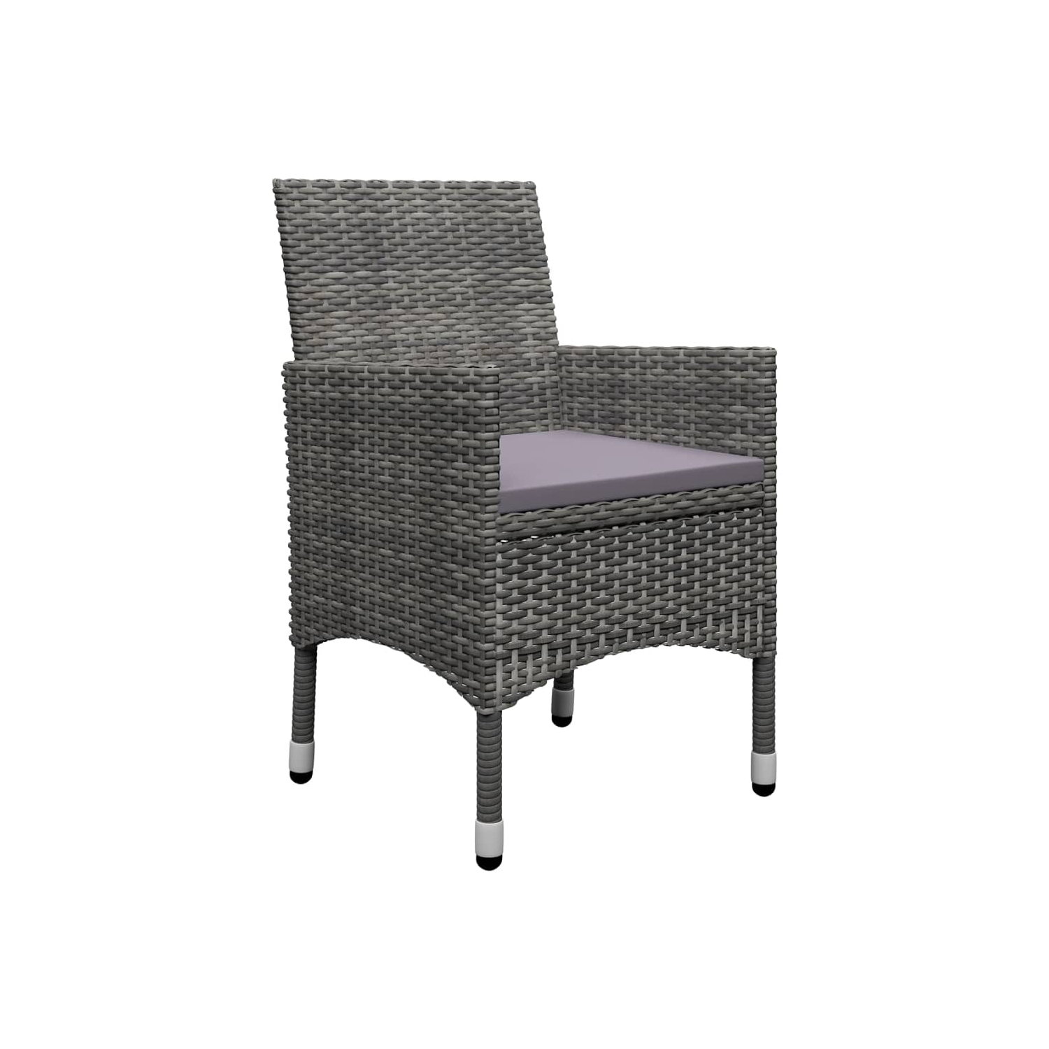 Ensemble de salle à manger de jardin 9 pièces vidaXL, gris