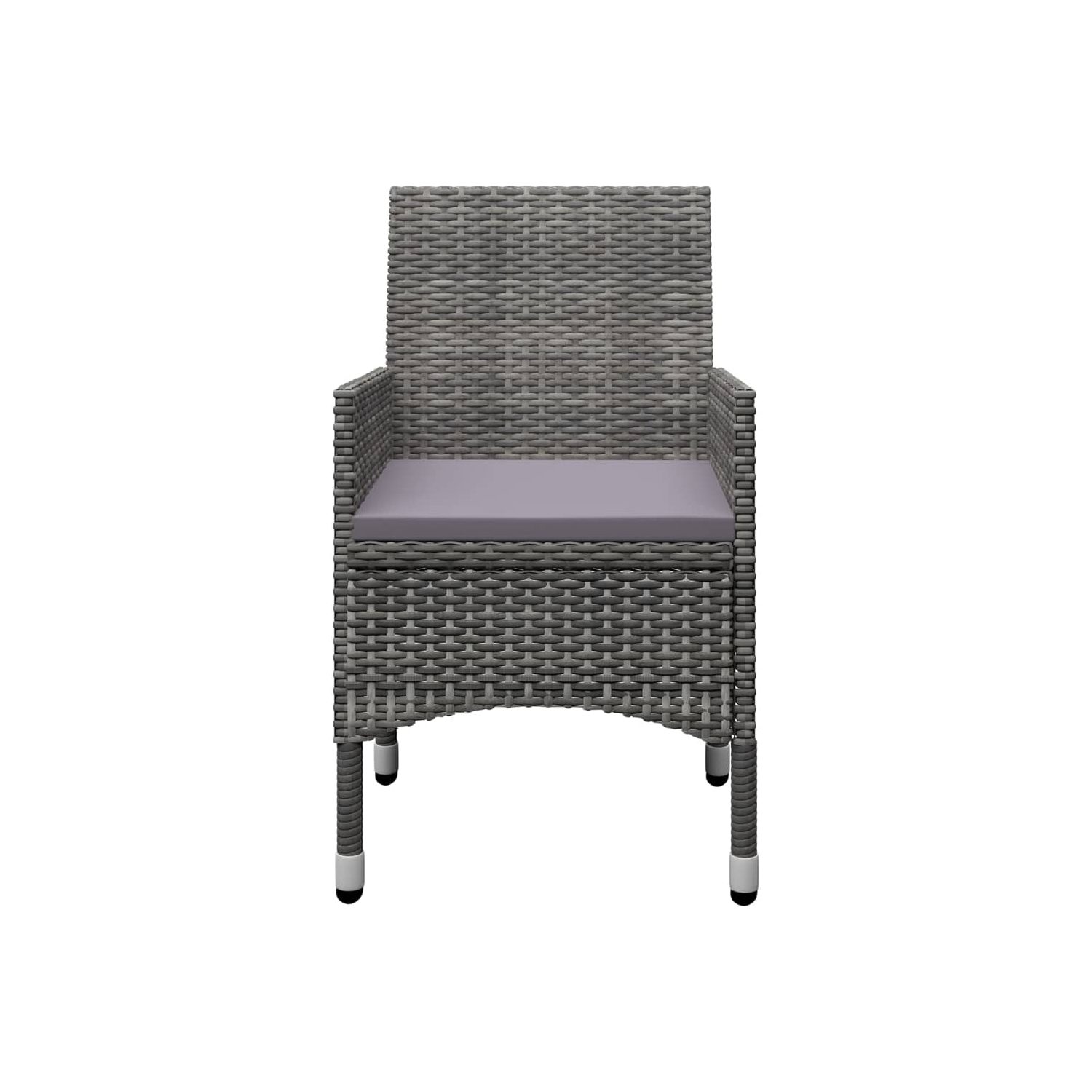 Ensemble de salle à manger de jardin 9 pièces vidaXL, gris