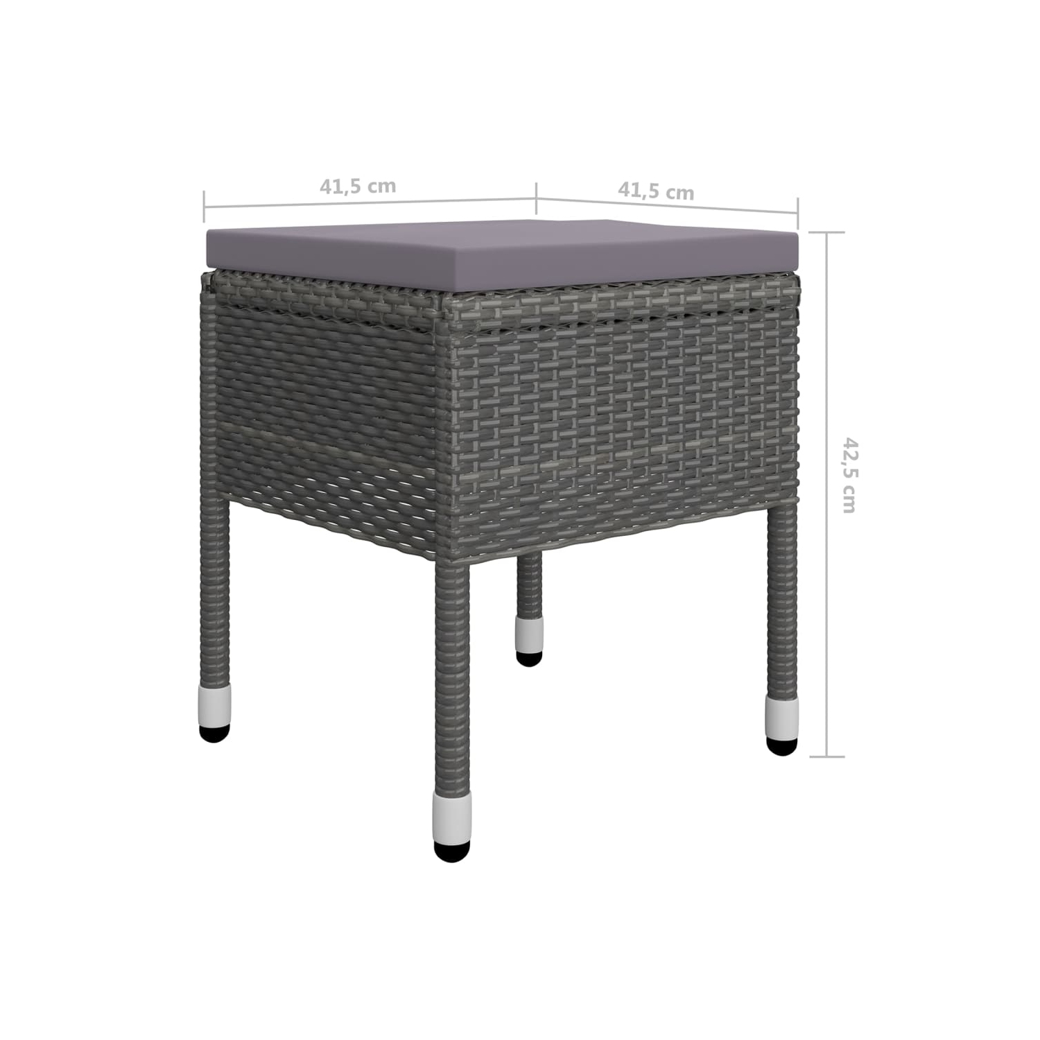 Ensemble de salle à manger de jardin 9 pièces vidaXL, gris