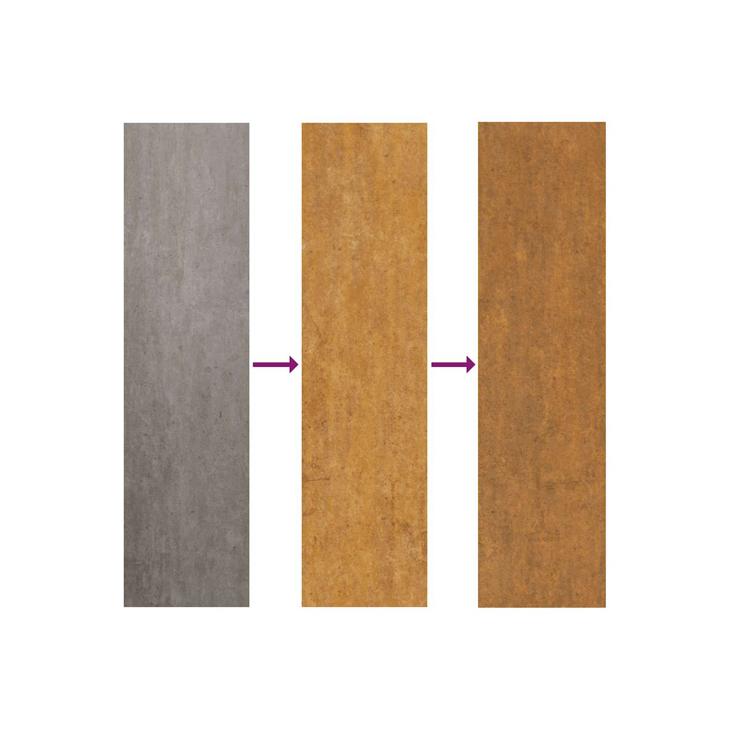 Jardinière VidaXL en acier patiné 280 x 40 x 40&nbsp;cm