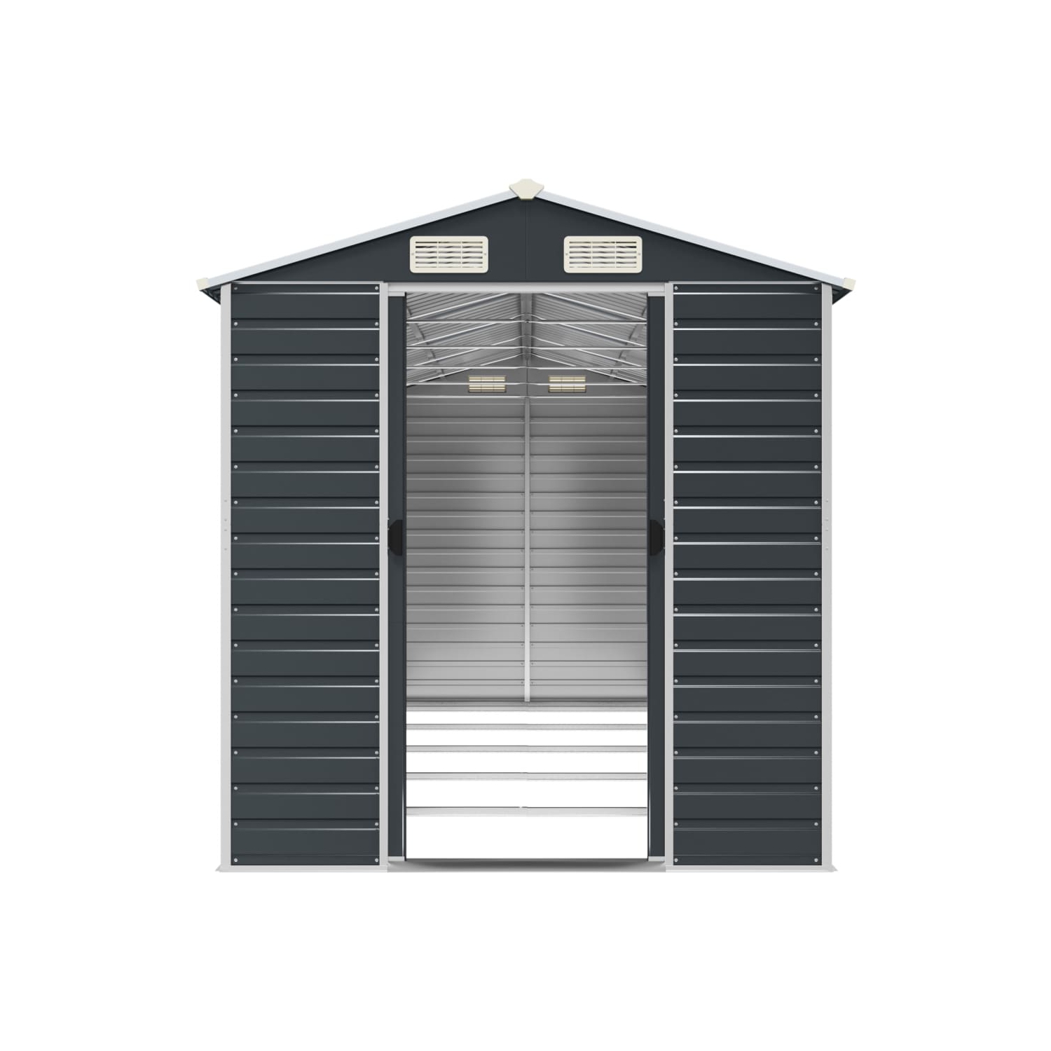 Remise de jardin vidaXL en acier galvanisé 191 x 470 x 198&nbsp;cm anthracite