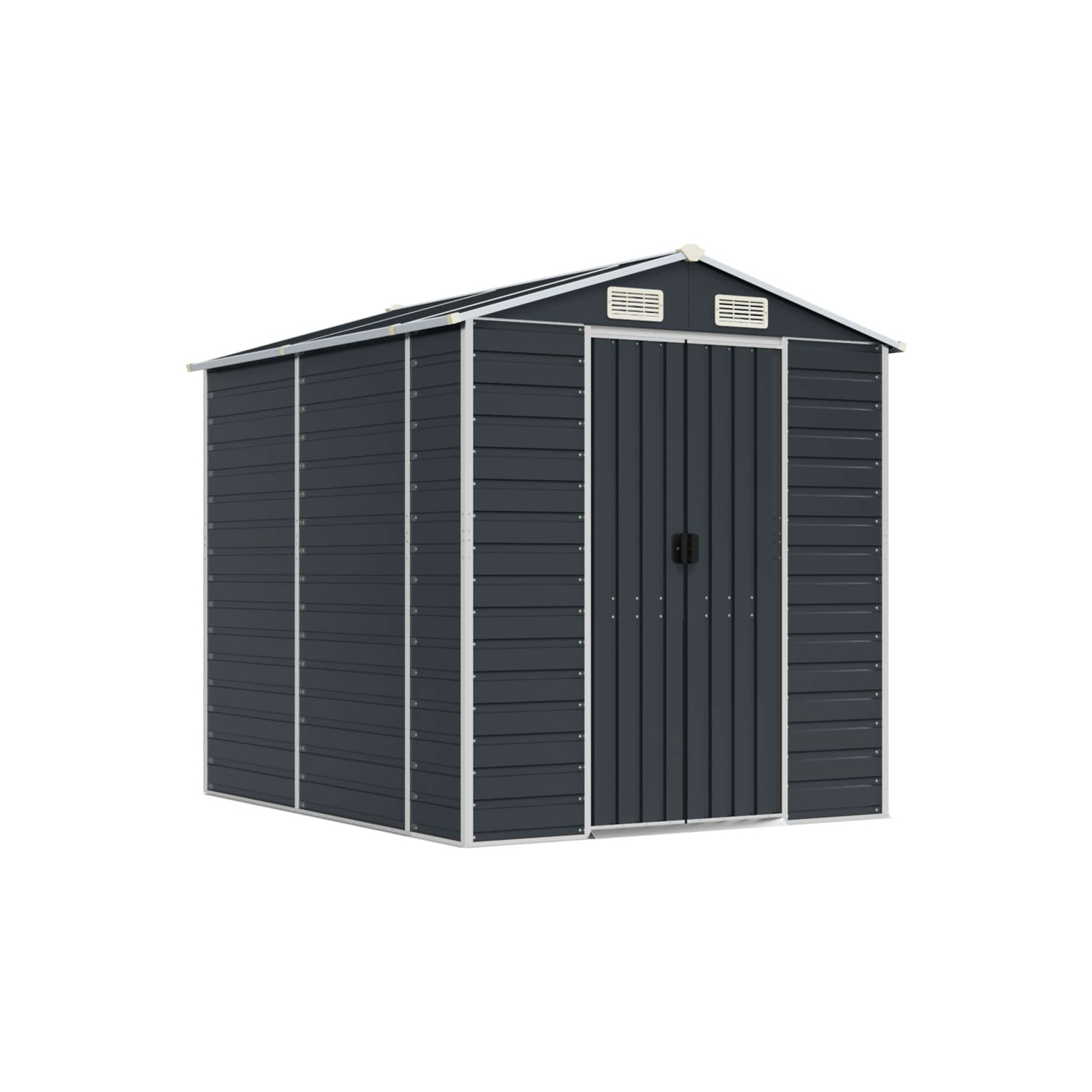 Remise de jardin vidaXL en acier galvanisé 191 x 215 x 198&nbsp;cm anthracite