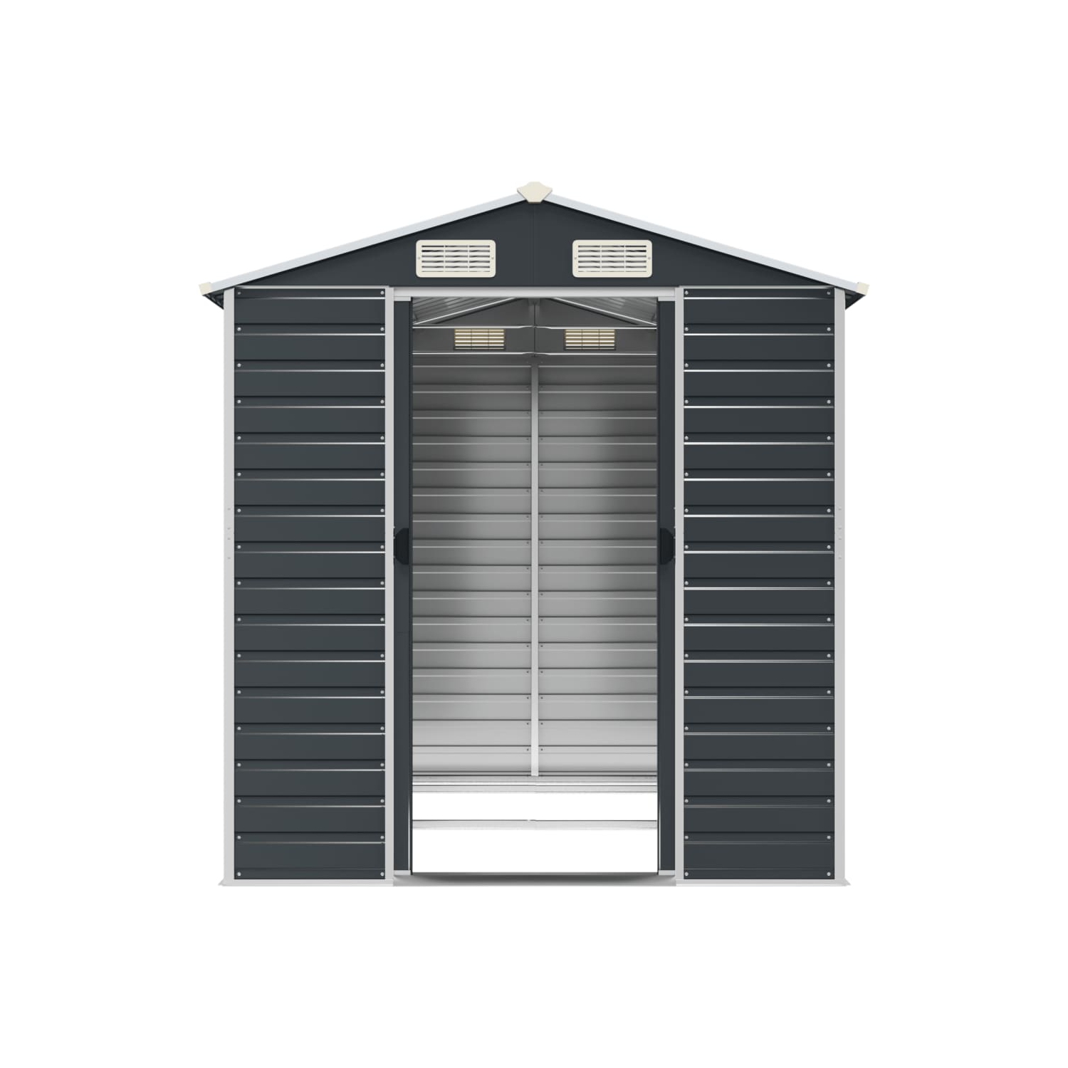 Remise de jardin vidaXL en acier galvanisé 191 x 215 x 198&nbsp;cm anthracite