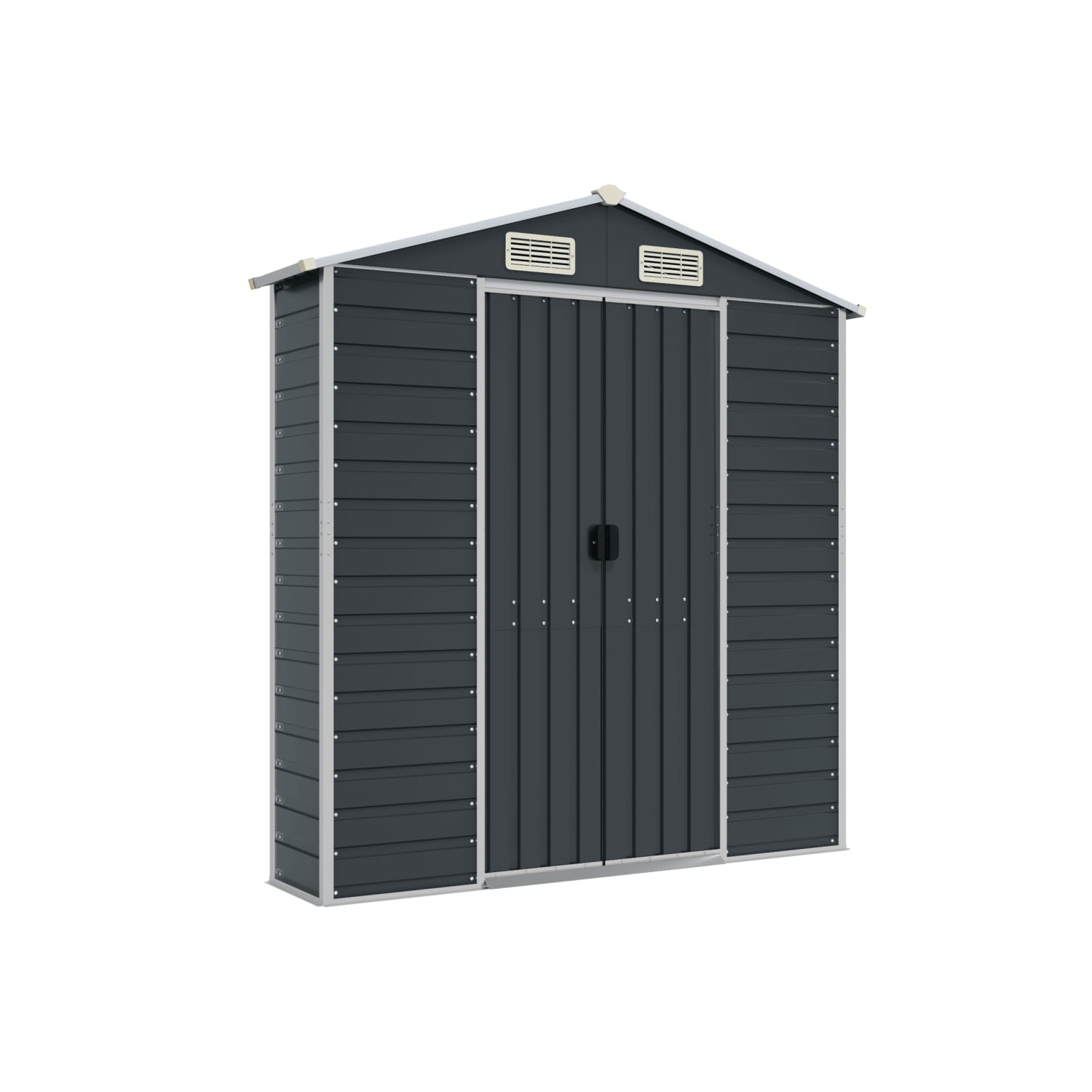 Remise de jardin vidaXL en acier galvanisé 191 x 215 x 198&nbsp;cm anthracite