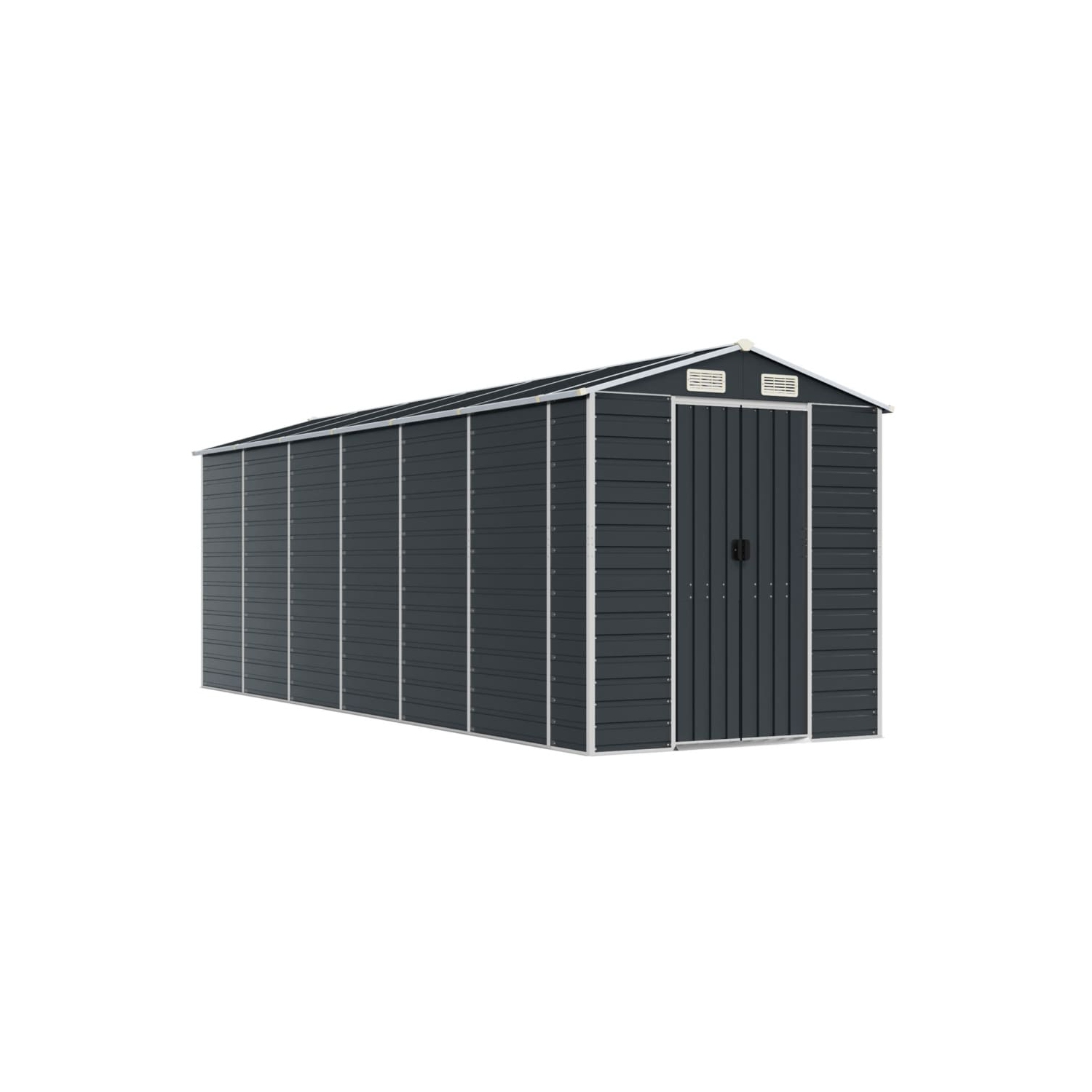 Remise de jardin vidaXL en acier galvanisé 191 x 555 x 198&nbsp;cm anthracite