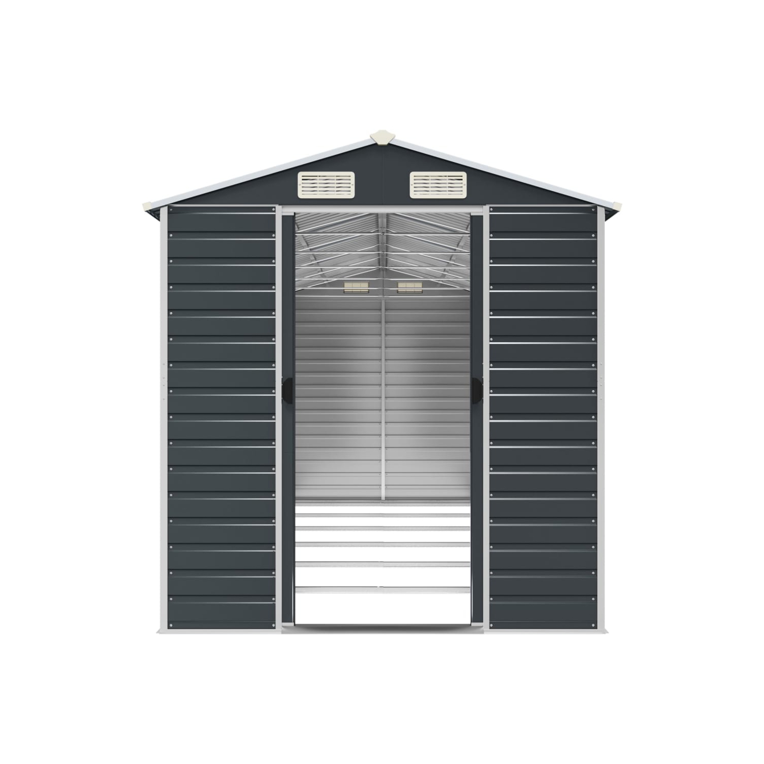 Remise de jardin vidaXL en acier galvanisé 191 x 555 x 198&nbsp;cm anthracite