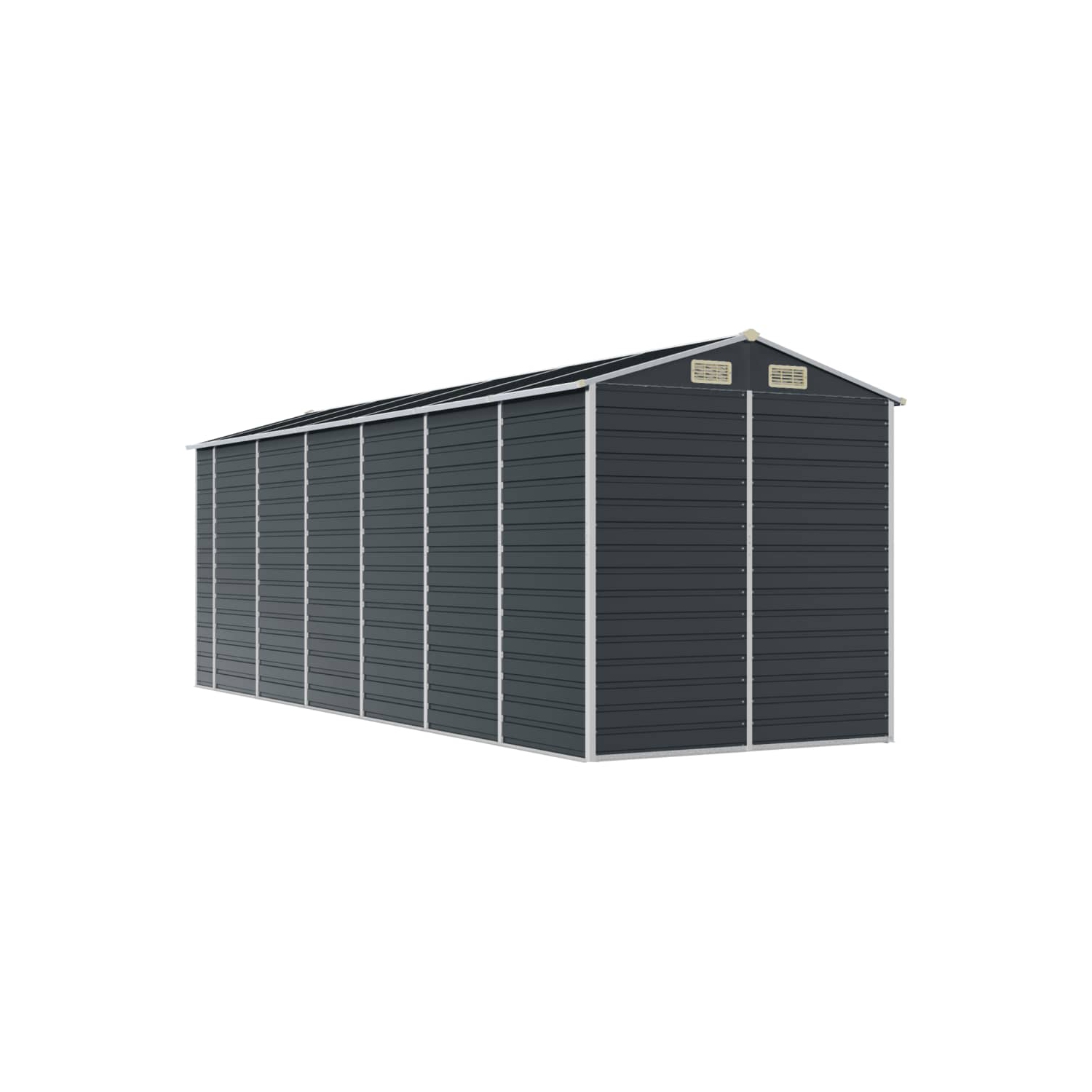 Remise de jardin vidaXL en acier galvanisé 191 x 555 x 198&nbsp;cm anthracite