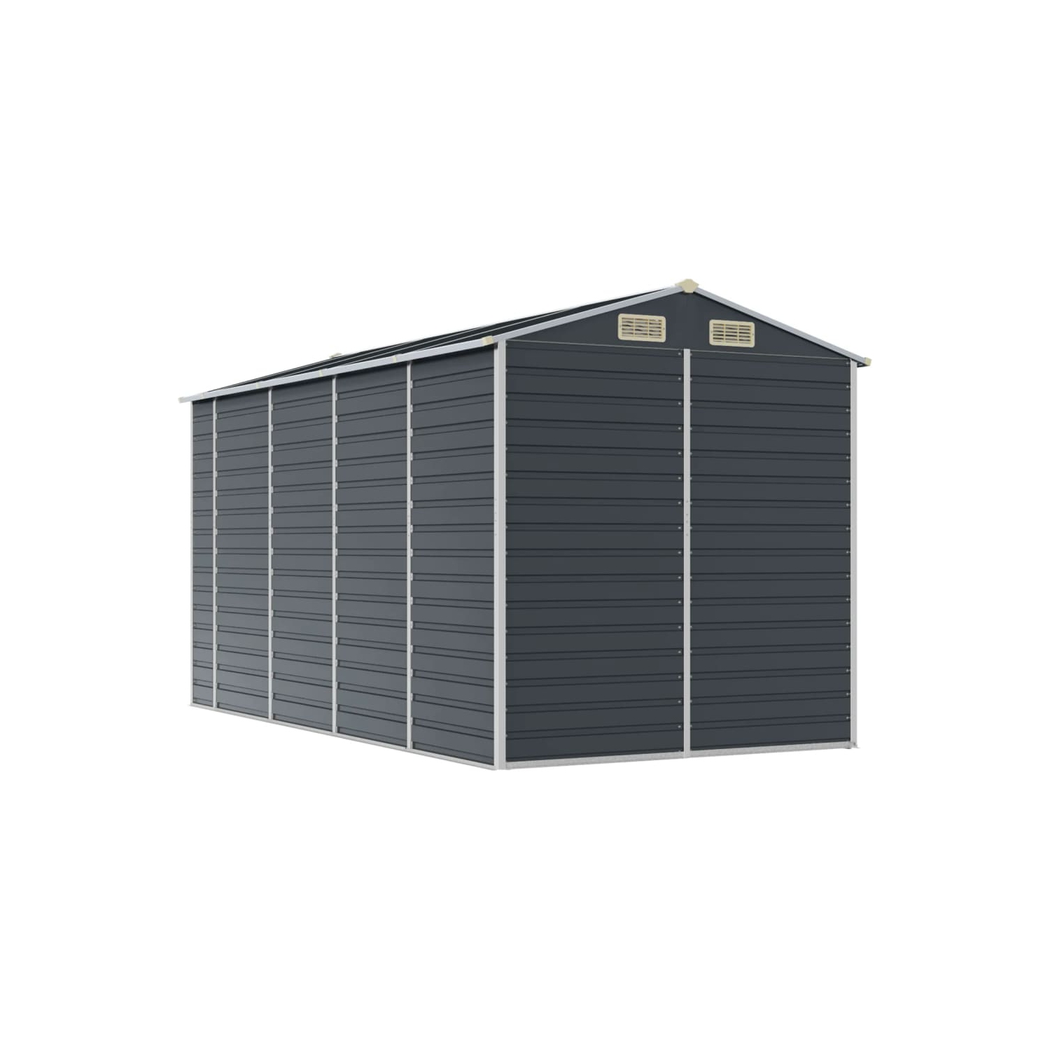 Remise de jardin vidaXL en acier galvanisé 191 x 385 x 198&nbsp;cm anthracite