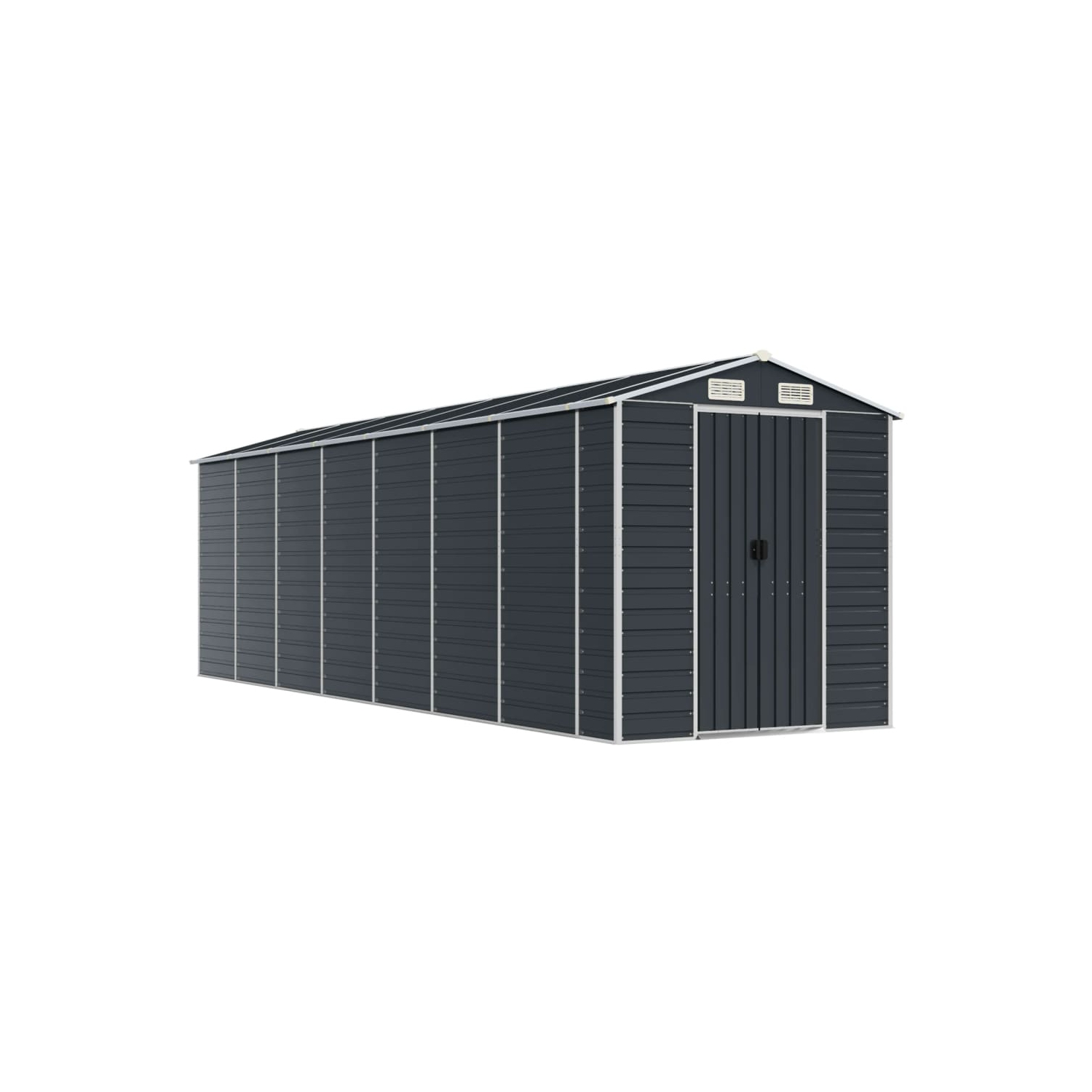 Remise de jardin vidaXL en acier galvanisé 191 x 640 x 198&nbsp;cm anthracite