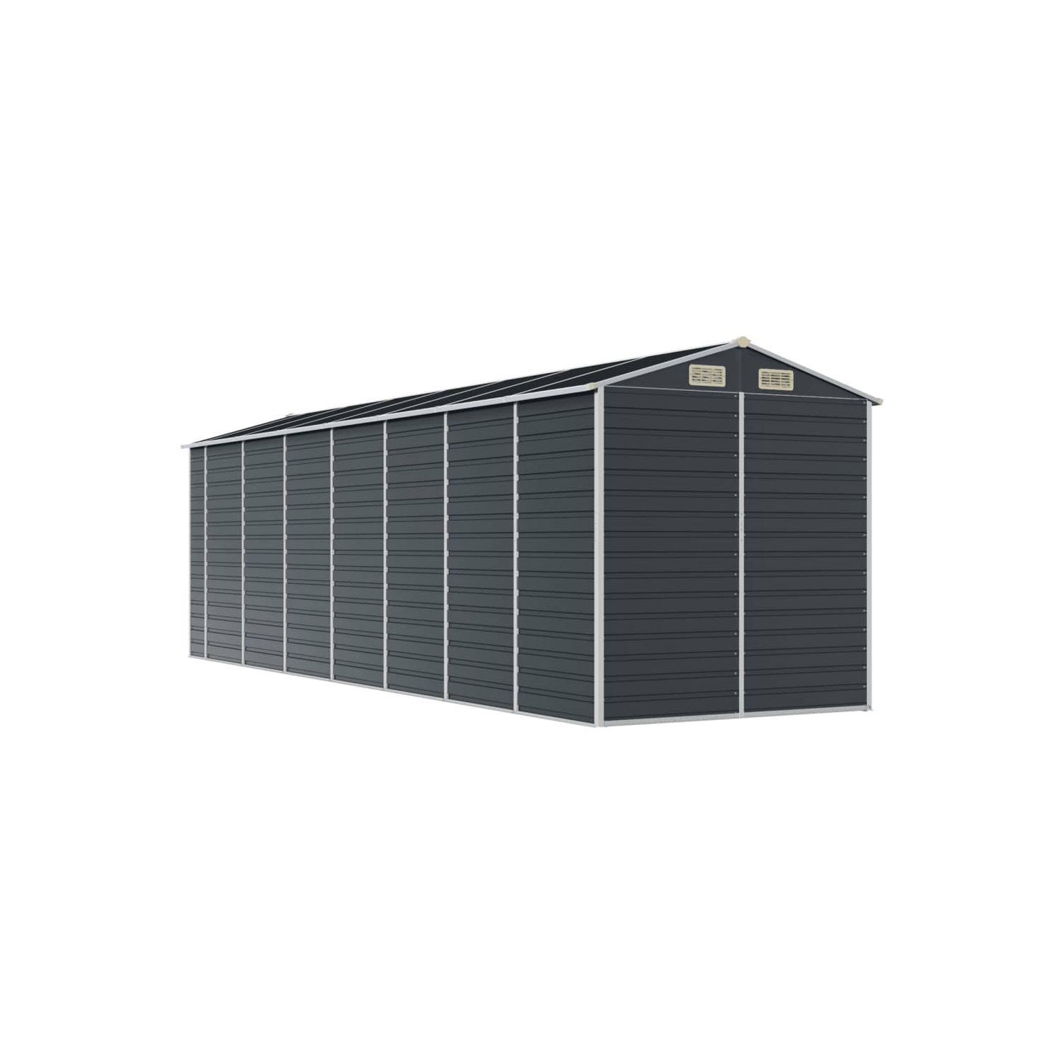 Remise de jardin vidaXL en acier galvanisé 191 x 640 x 198&nbsp;cm anthracite