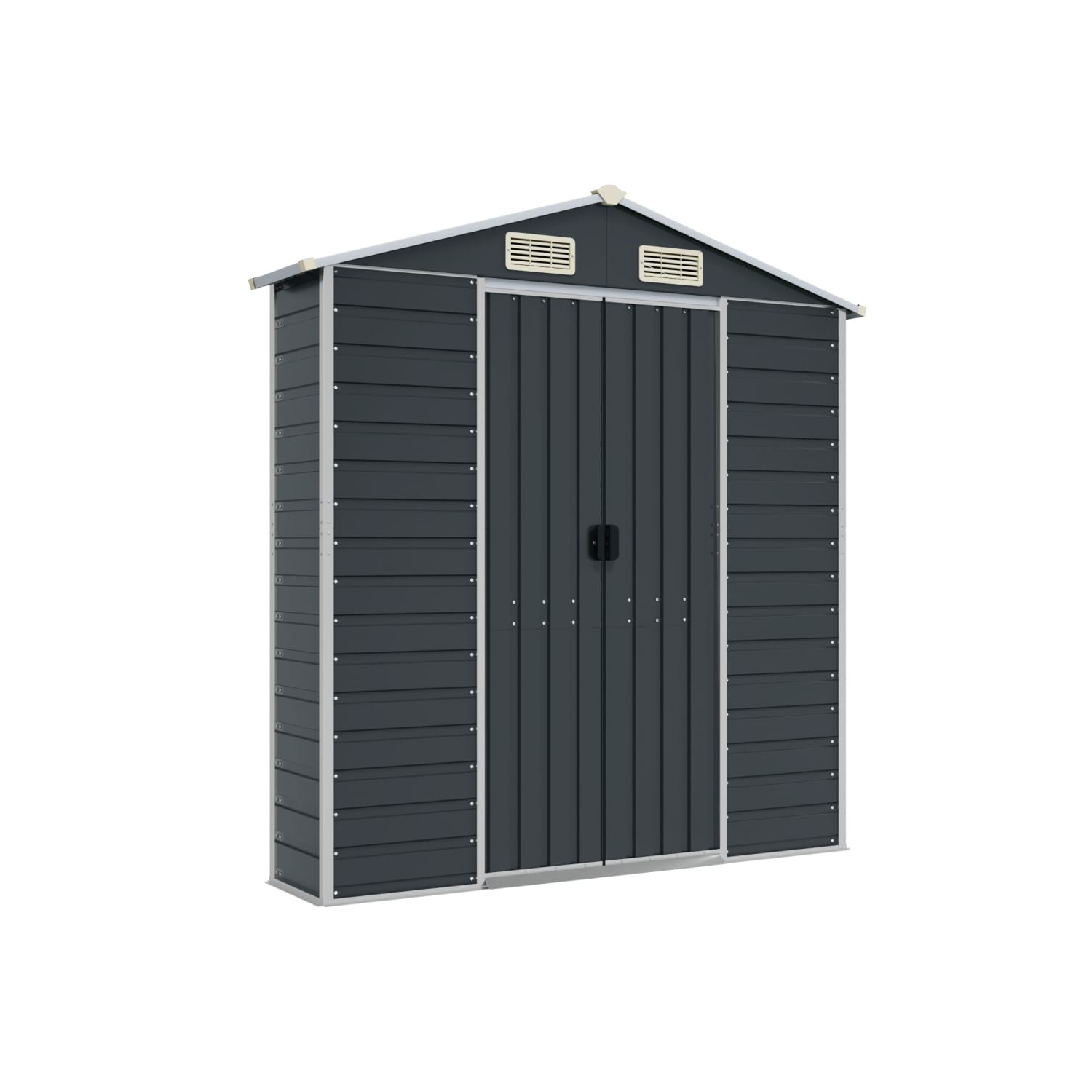 Remise de jardin vidaXL en acier galvanisé 191 x 640 x 198&nbsp;cm anthracite