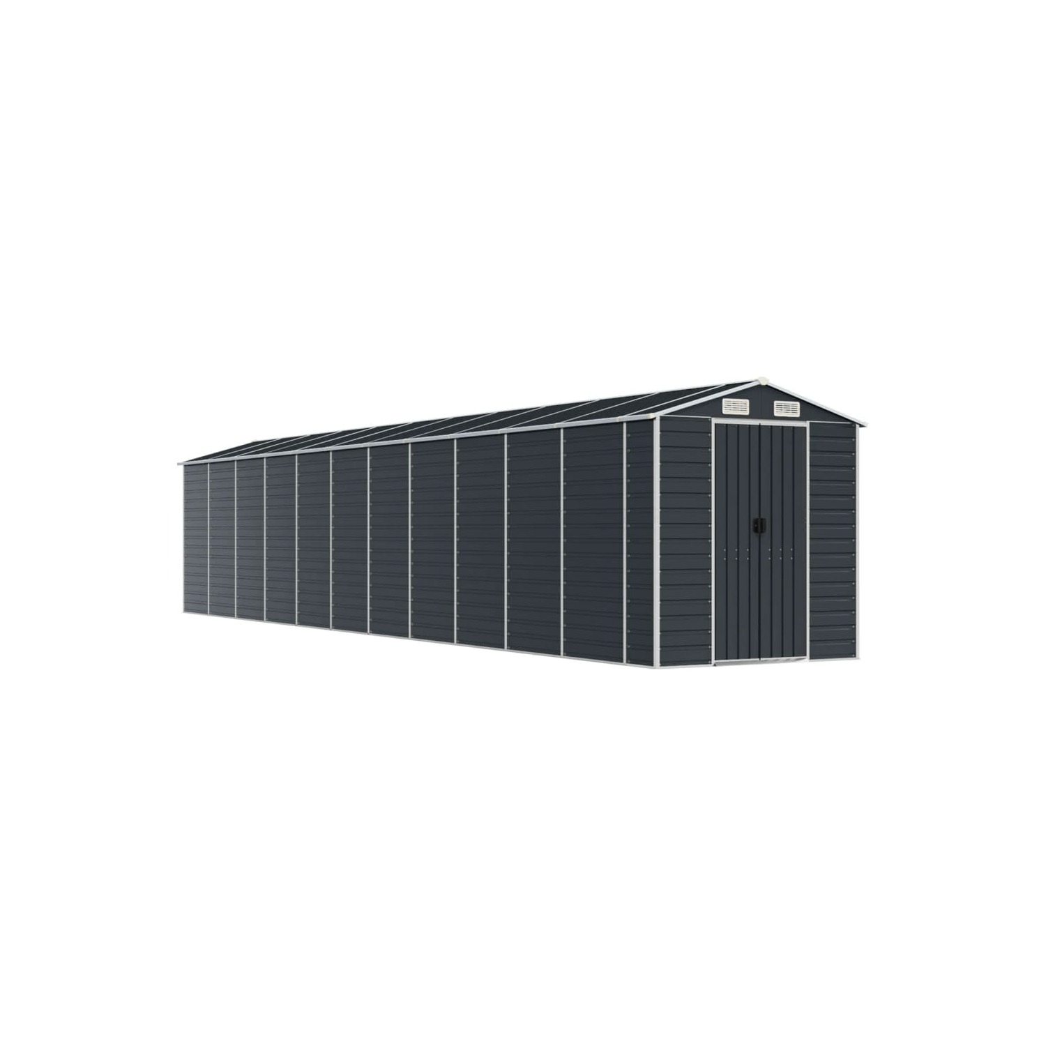 vidaXL Garden Shed Anthracite 191x980x198 cm Galvanised Steel