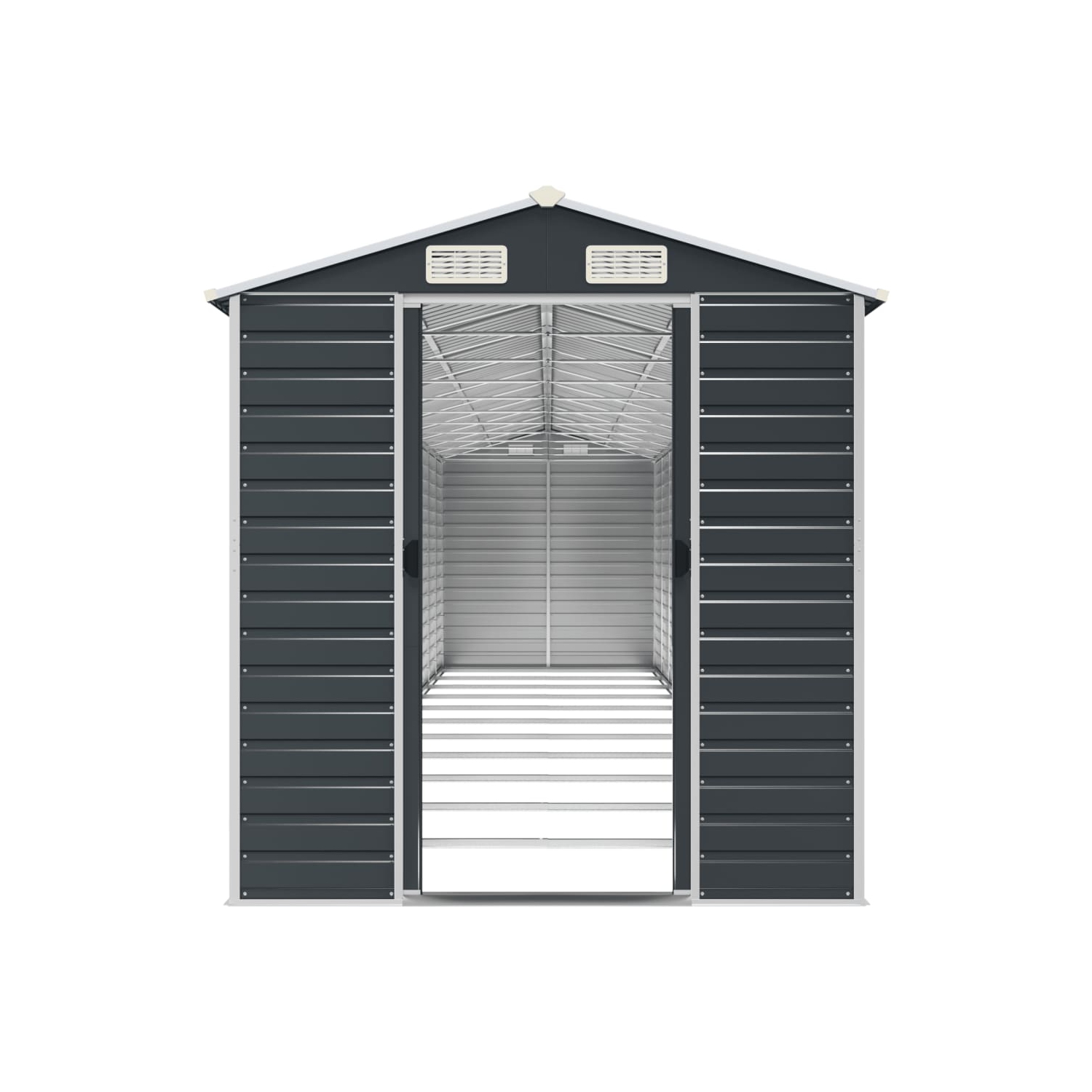 vidaXL Garden Shed Anthracite 191x980x198 cm Galvanised Steel