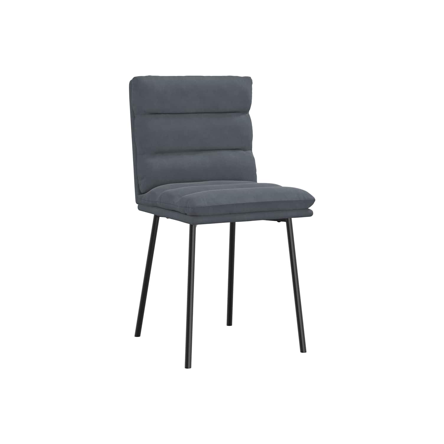 vidaXL Dining Chairs 2 pcs Dark Grey Velvet