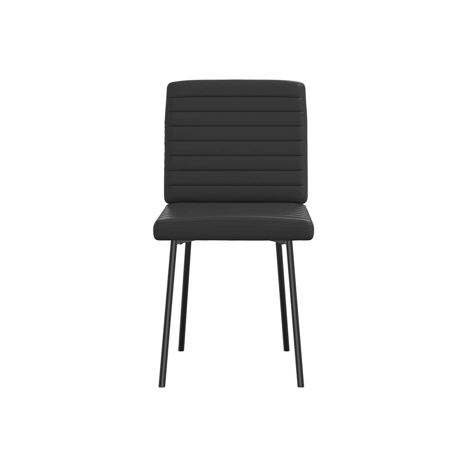 vidaXL Dining Chairs 6 pcs Black Faux Leather