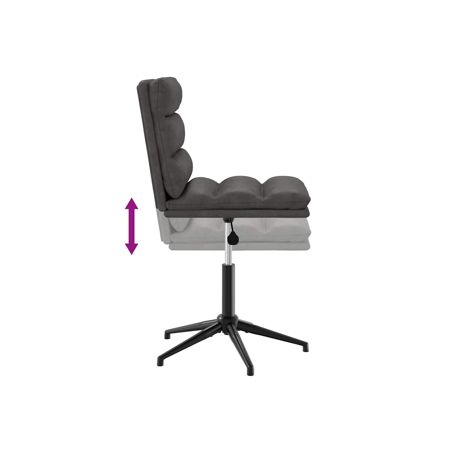 vidaXL Dining Chairs 6 pcs Black Faux Leather