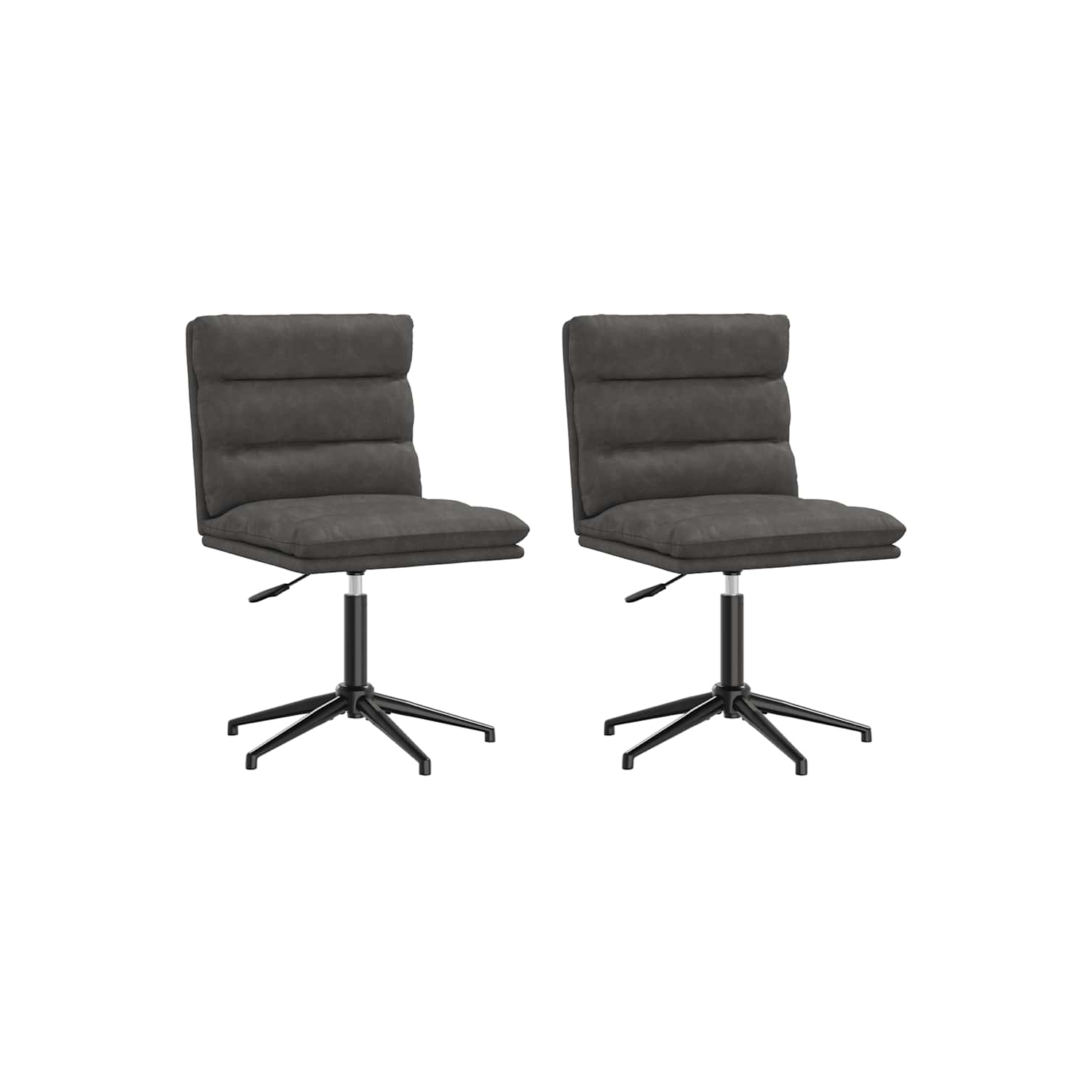 vidaXL Dining Chairs 2 pcs Black Faux Leather