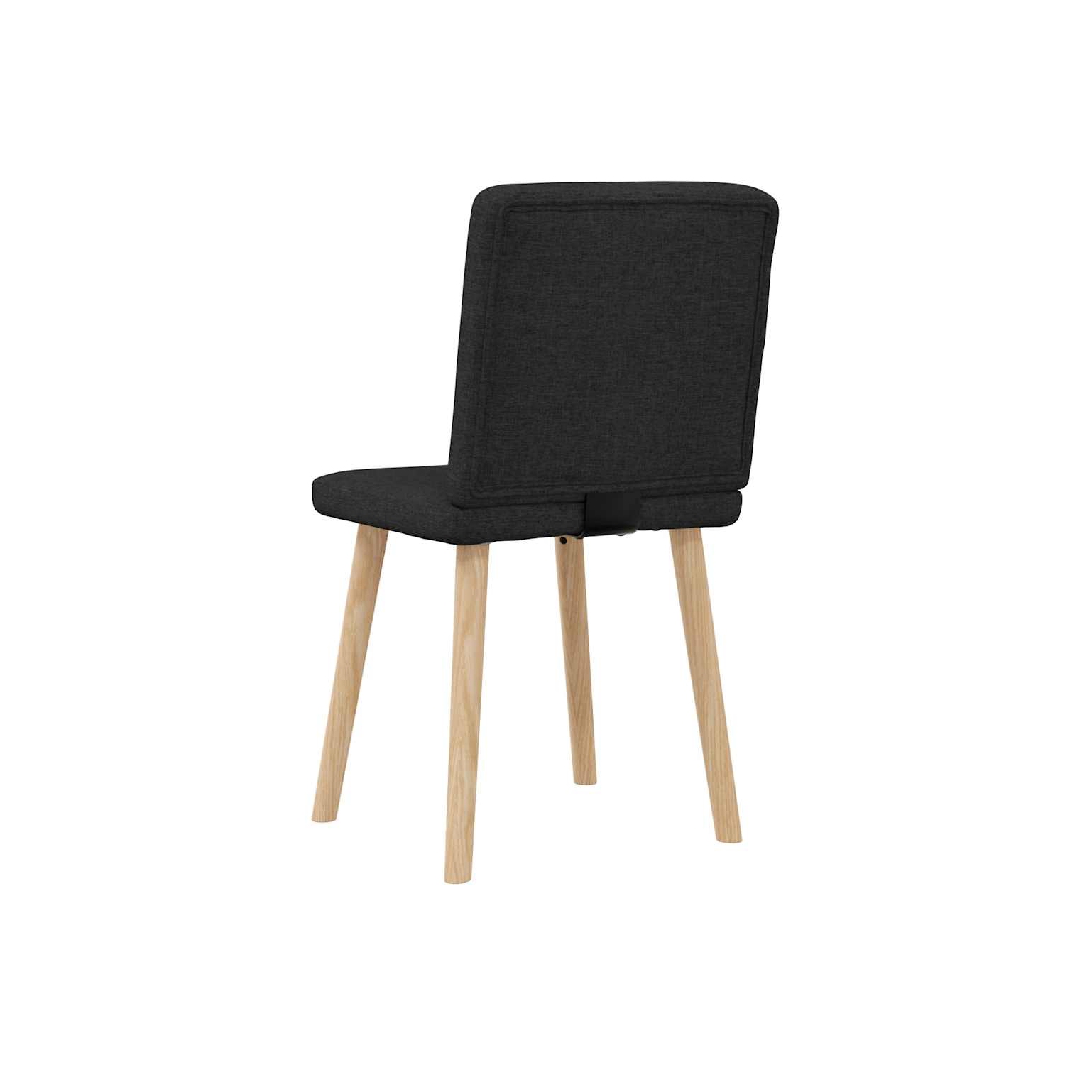 vidaXL Dining Chairs 2 pcs Black Fabric