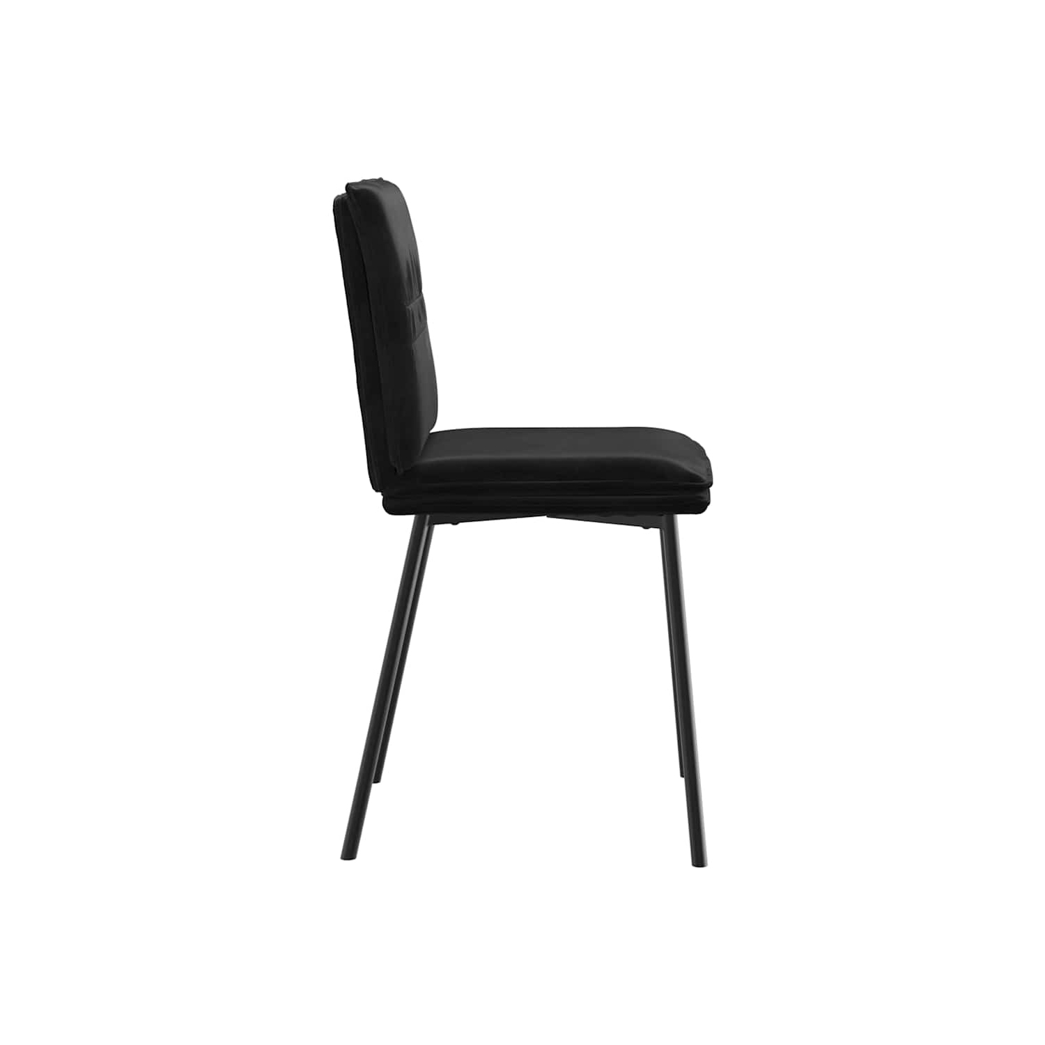 vidaXL Dining Chairs 4 pcs Black Velvet