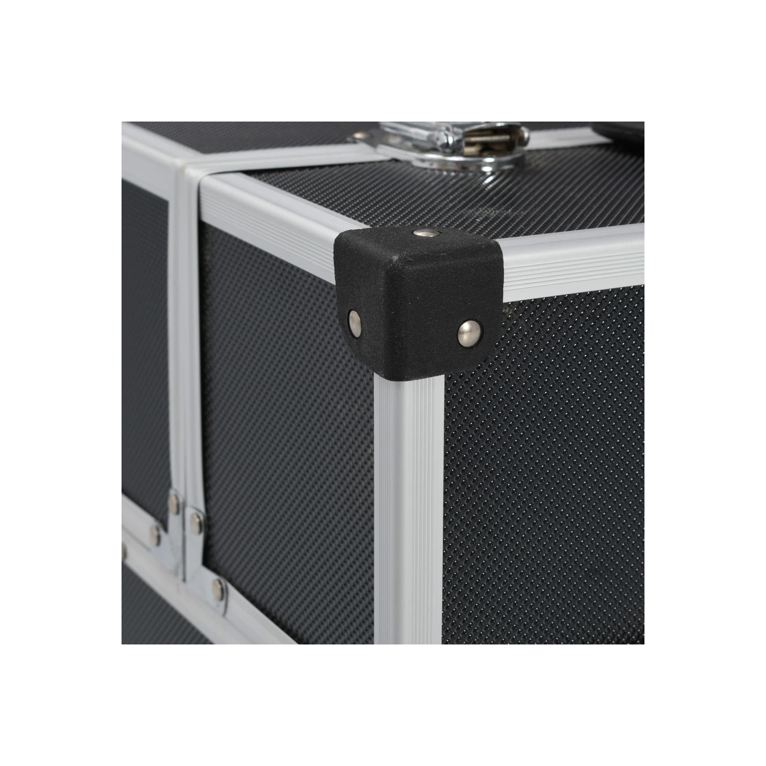 Étui à outils vidaXL 3834&nbsp;cm en aluminium noir