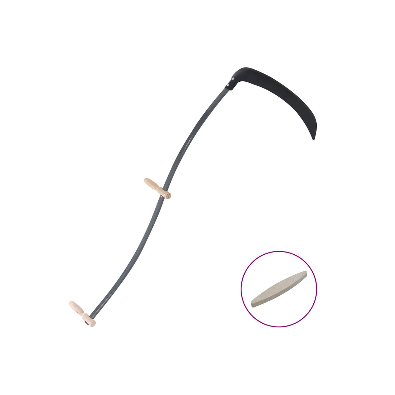 vidaXL Scythe with Grinding Stone 145 cm
