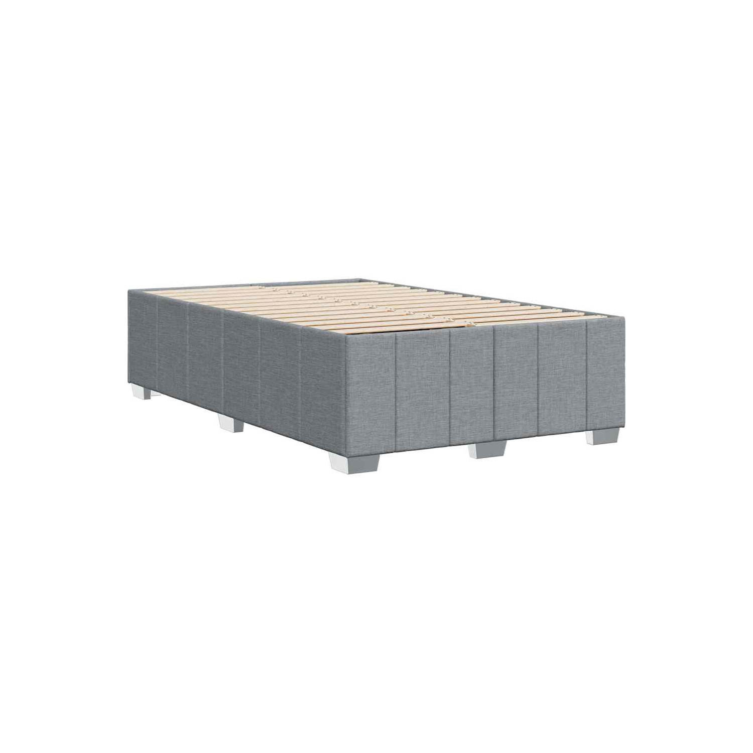 vidaXL Bed Frame without Mattress Light Grey Full Fabric