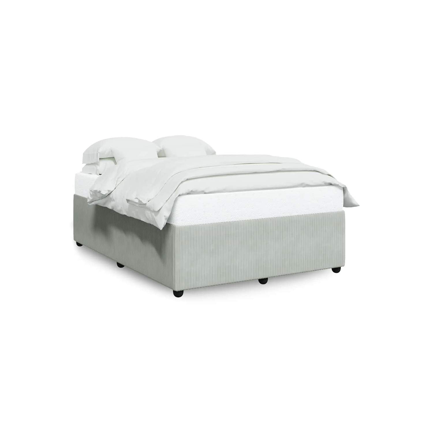 vidaXL Bed Frame without Mattress Light Grey Queen Velvet
