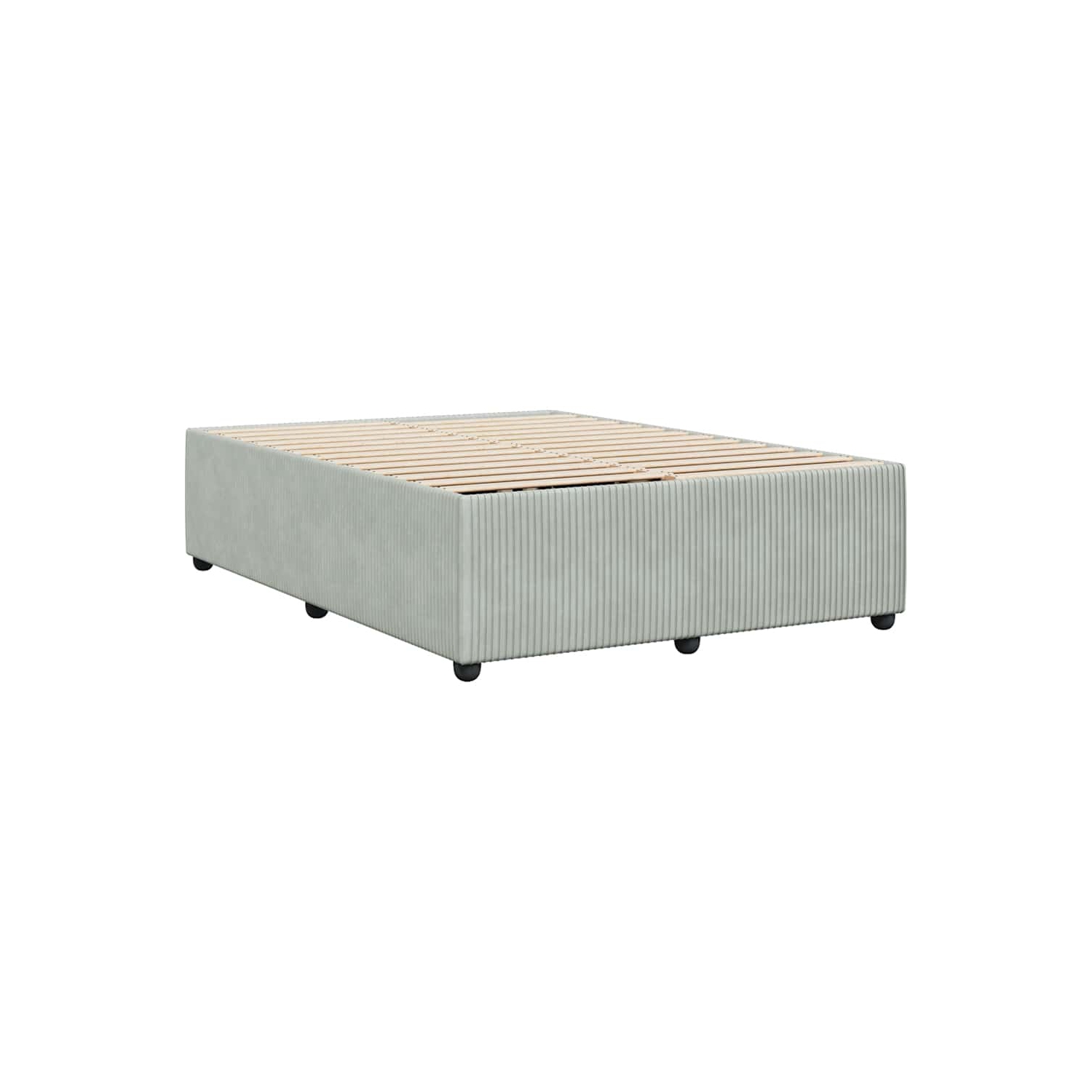 vidaXL Bed Frame without Mattress Light Grey Queen Velvet