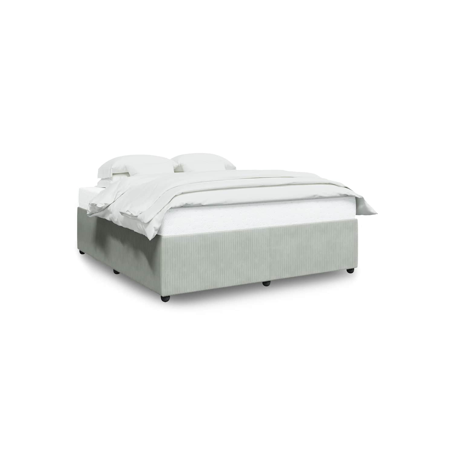 vidaXL Bed Frame without Mattress Light Grey California King Velvet